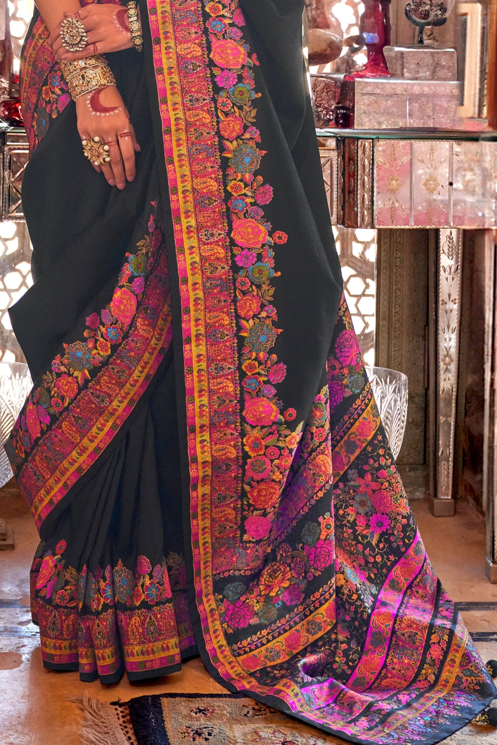 Black Patola Silk Saree