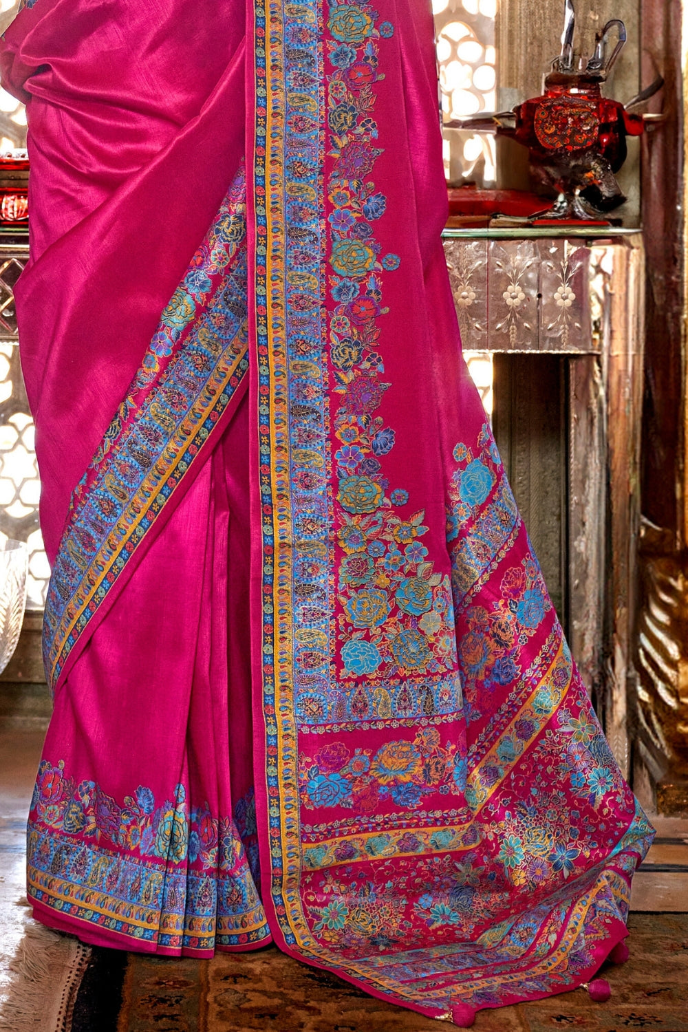 Pink Patola Silk Saree