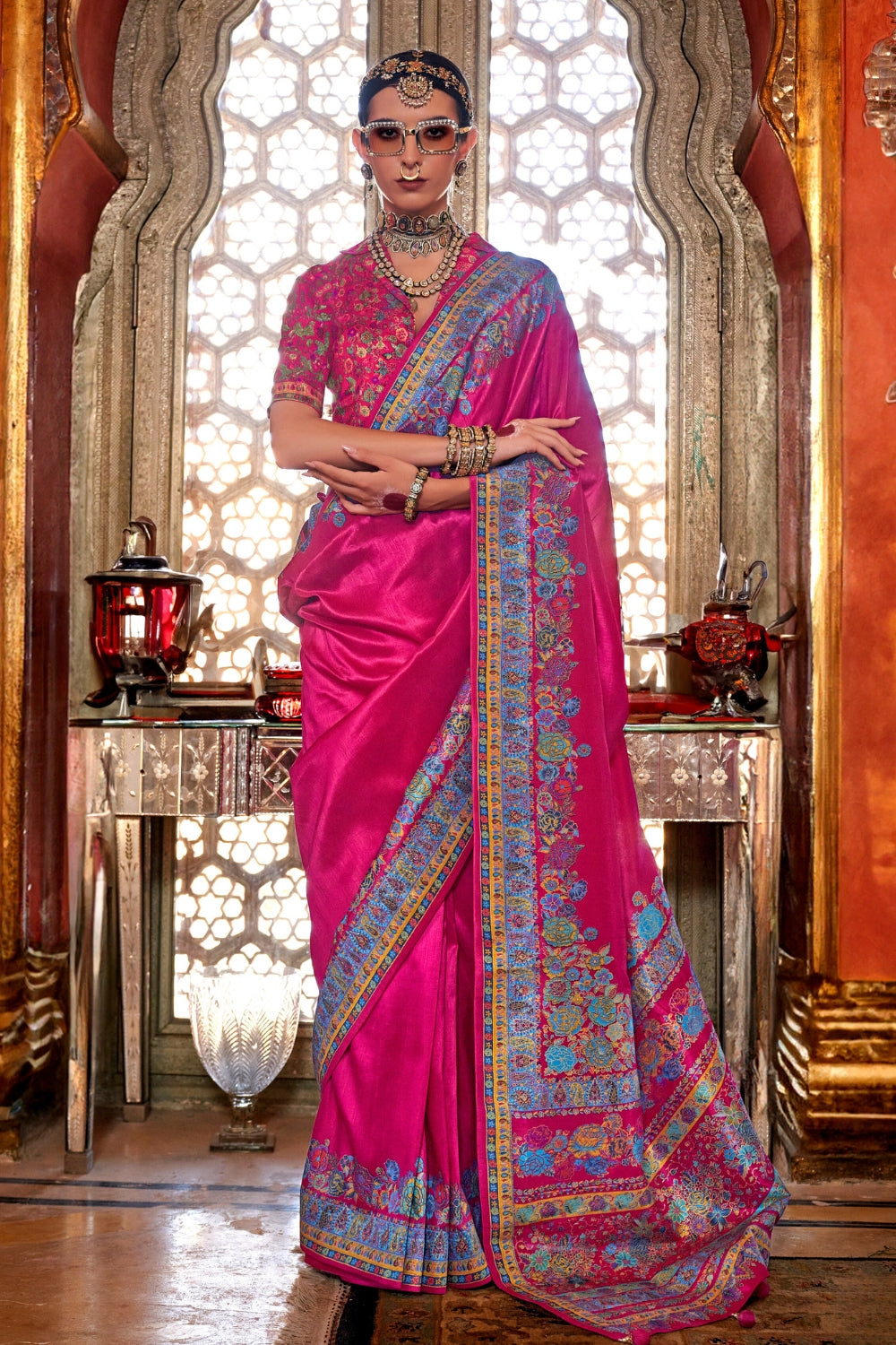 Pink Patola Silk Saree