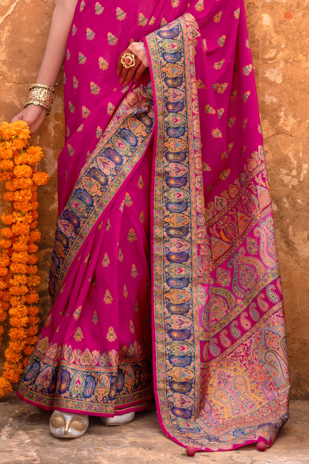 Pink Patola Silk Saree