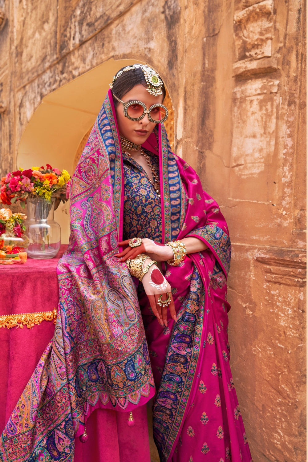 Pink Patola Silk Saree