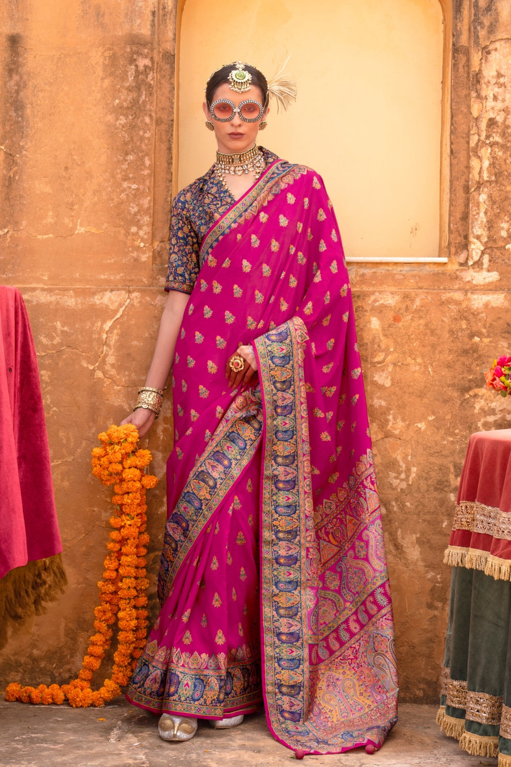 Pink Patola Silk Saree