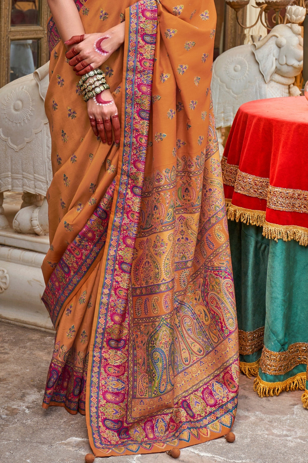 Orange Patola Silk Saree