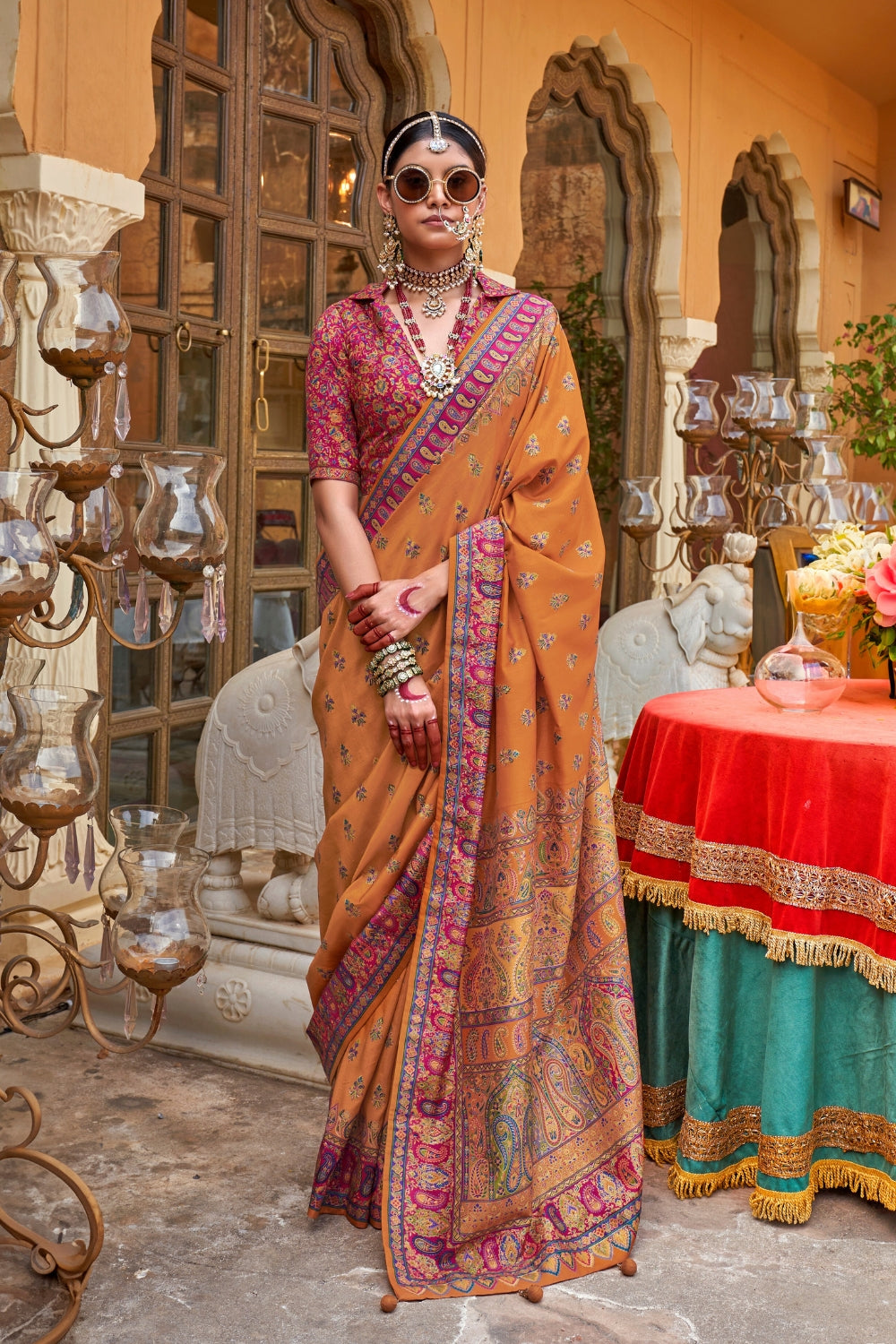 Orange Patola Silk Saree