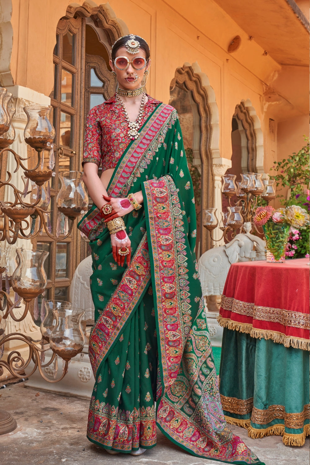 Green Patola Silk Saree