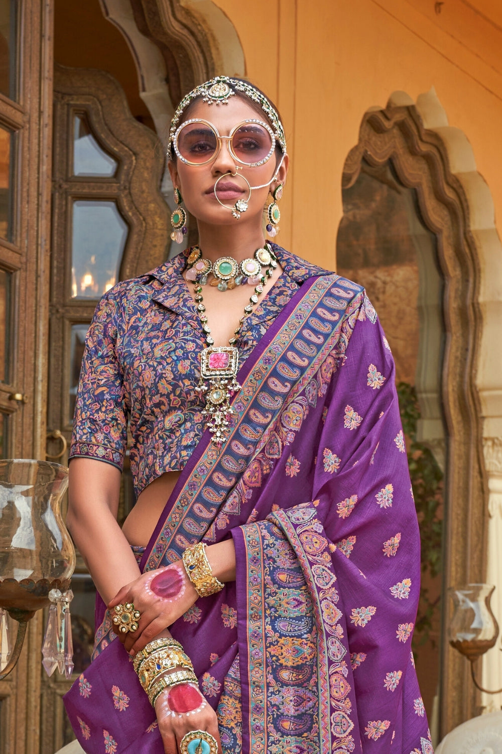 Purple Patola Silk Saree