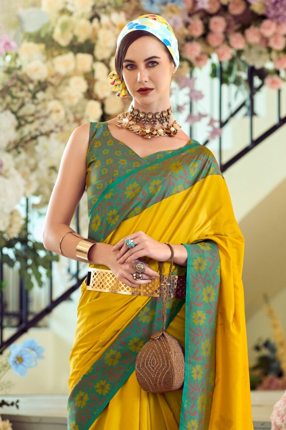 Yellow Soft Silk Saree