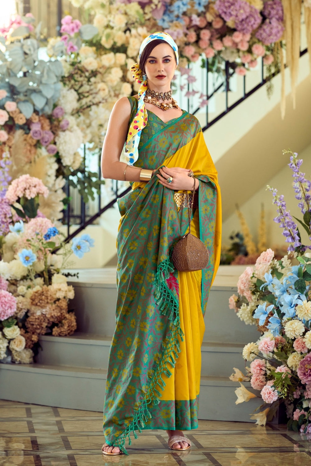 Yellow Soft Silk Saree