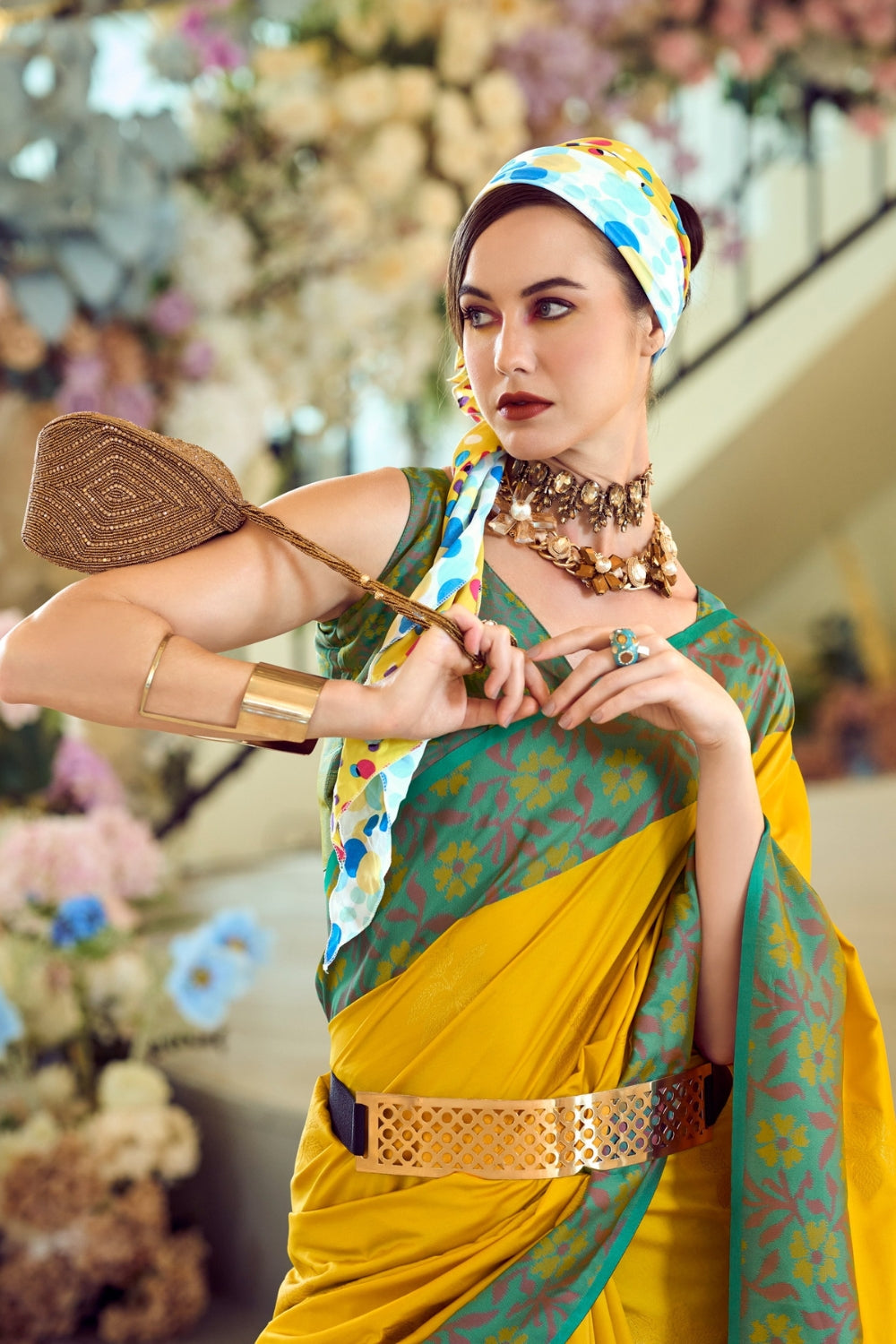 Yellow Soft Silk Saree