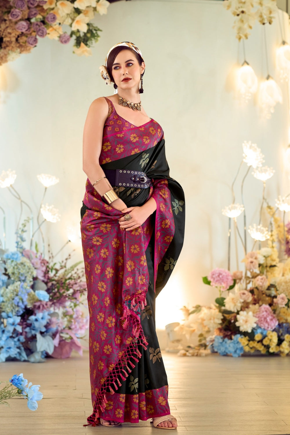 Black Soft Silk Saree