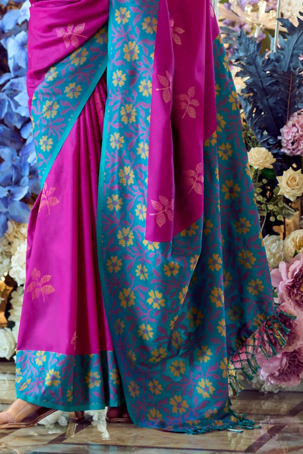 Wine Soft Silk Saree