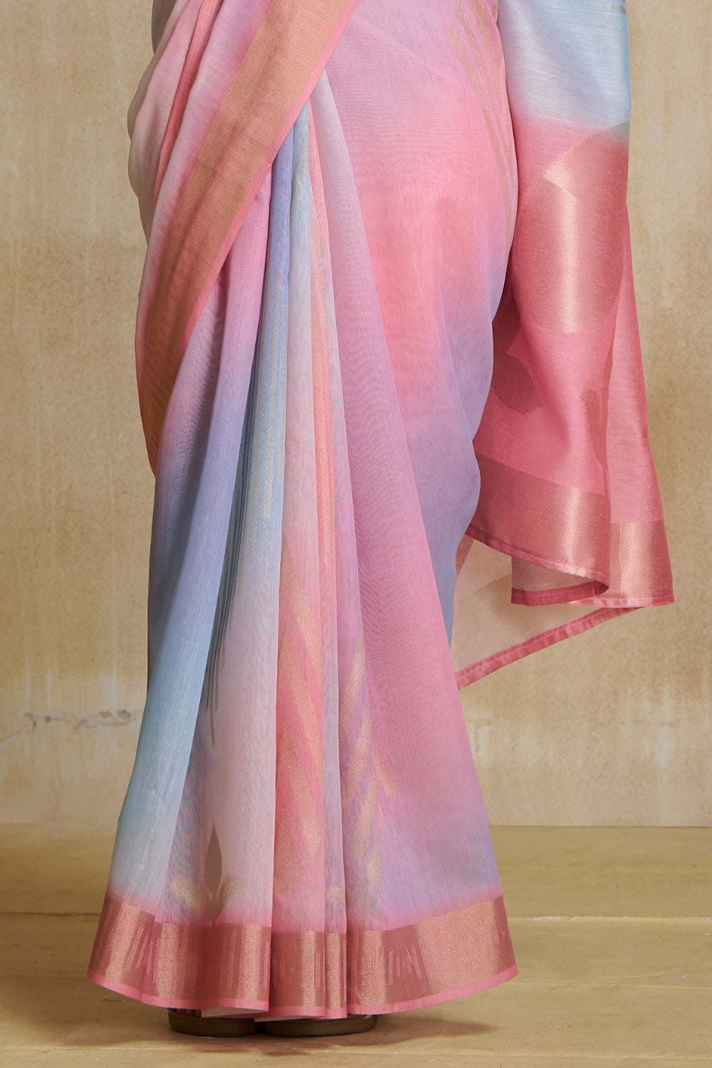 Pink Fancy Fabric With Digital Print Saree