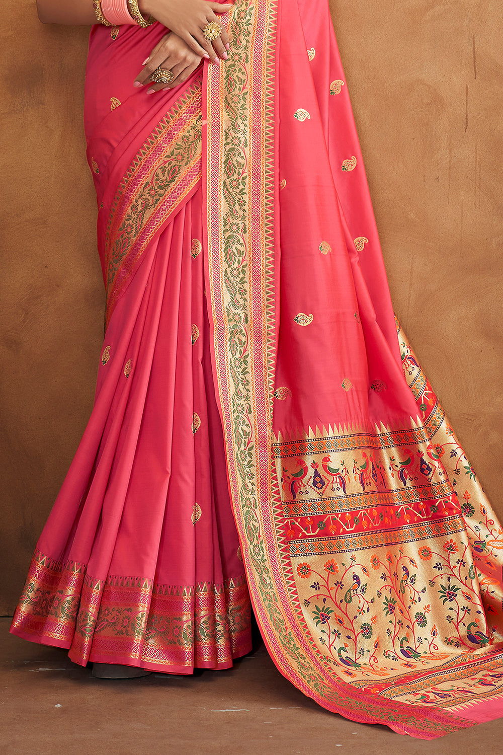 Taffy Pink Banarasi Saree