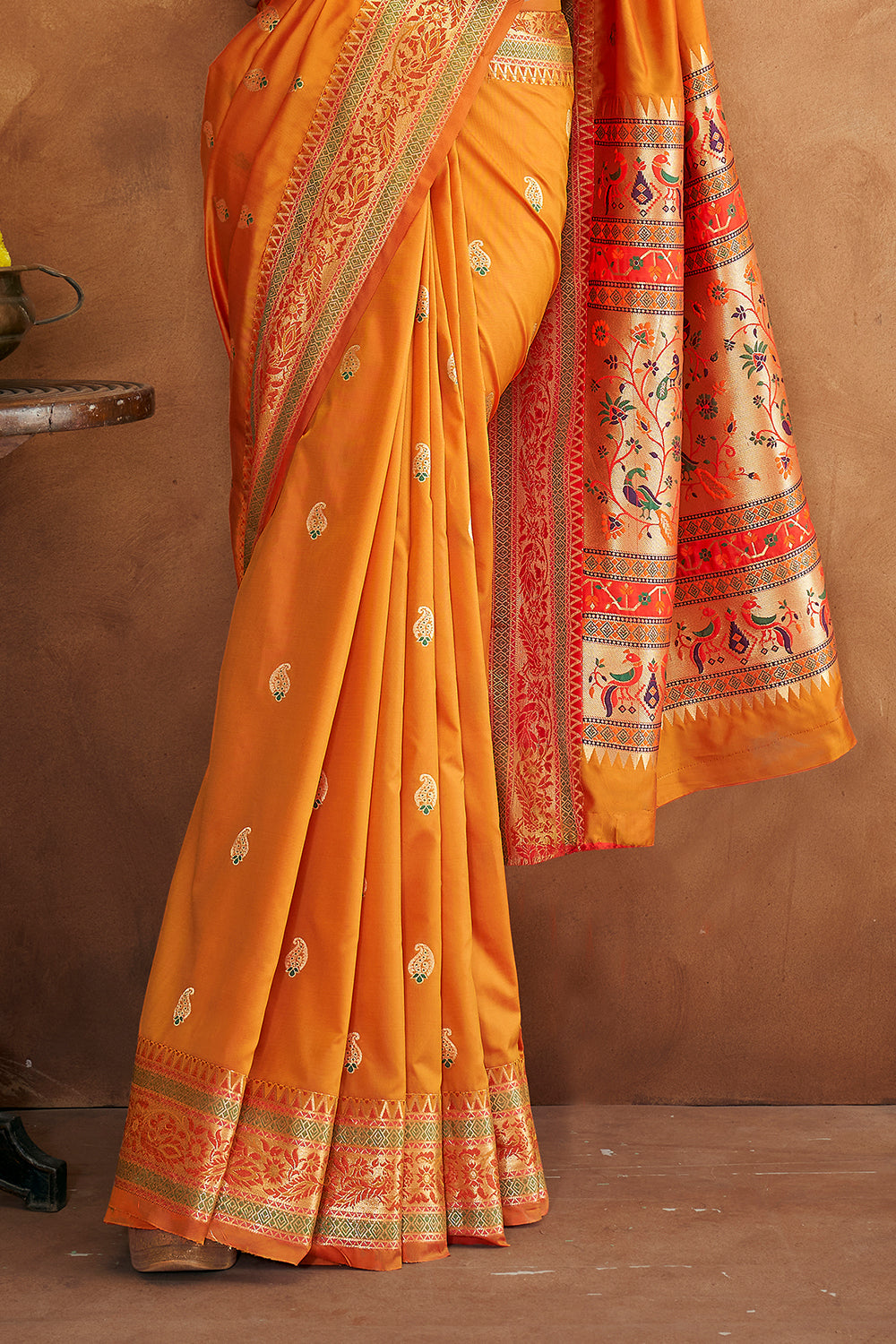 Dandelion Yellow Banarasi Saree