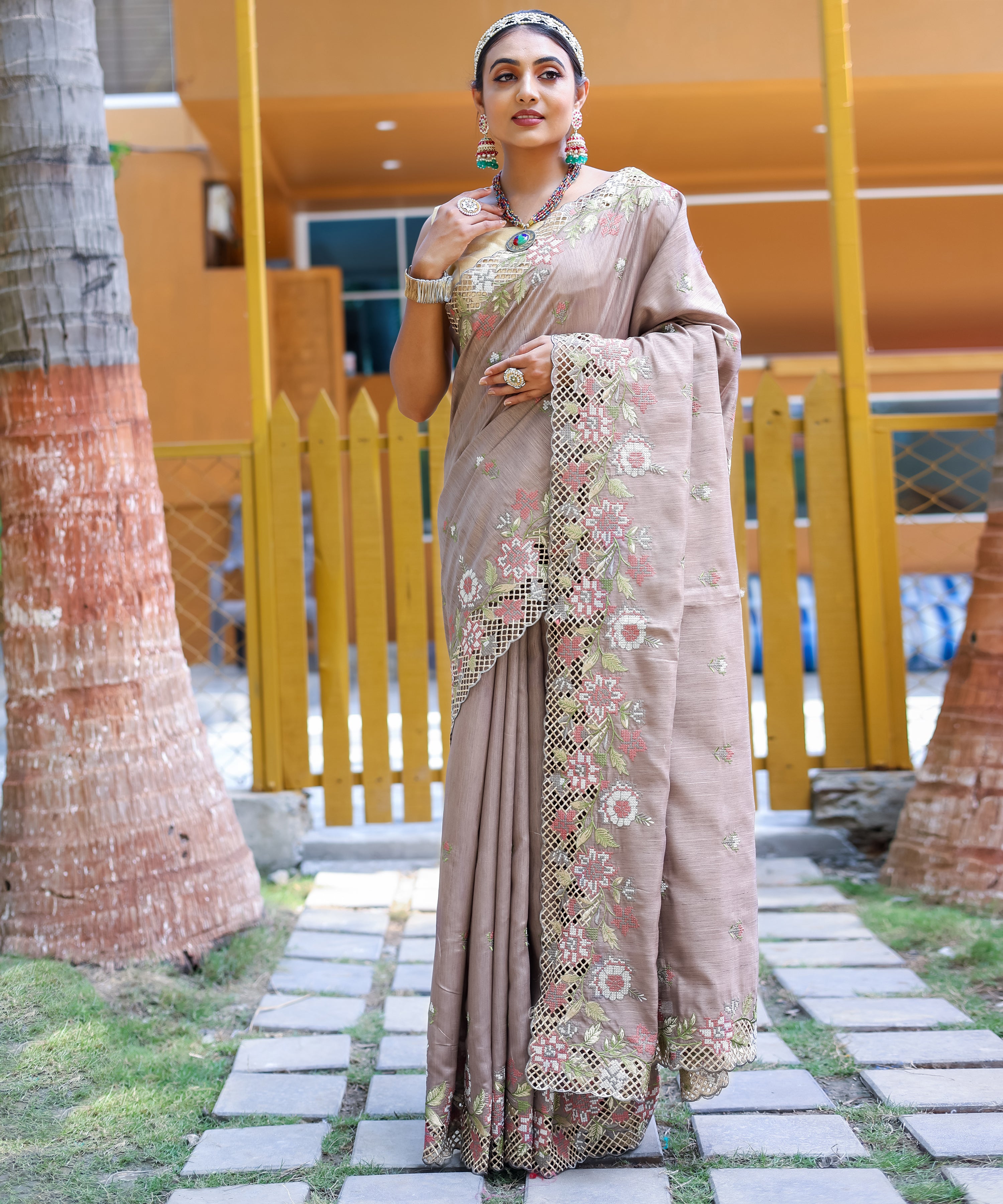 BROWN Silk SAREE