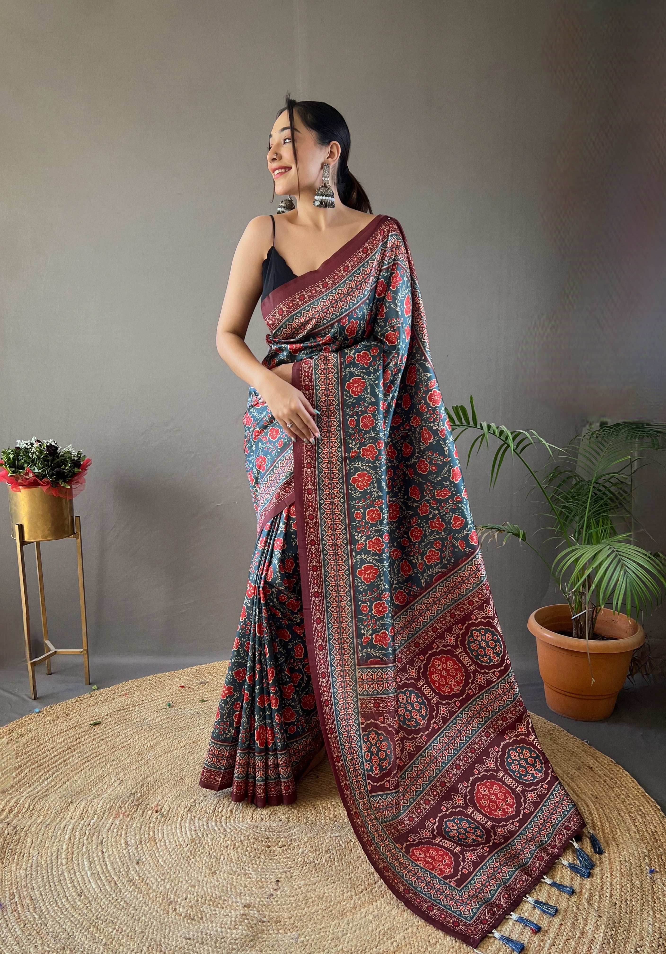 DENIM Semi SilkSAREE