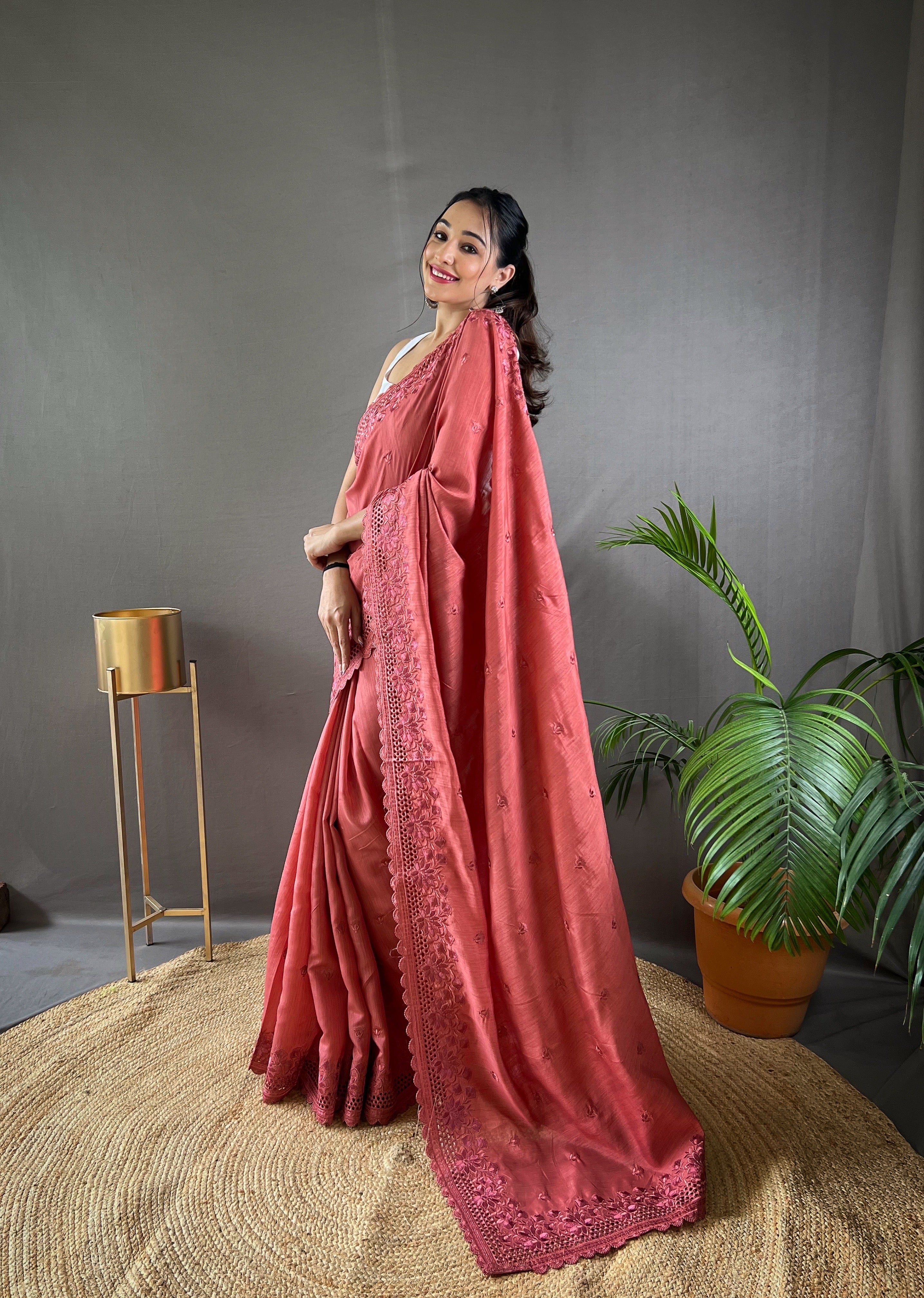 PINK Soft Silk SAREE