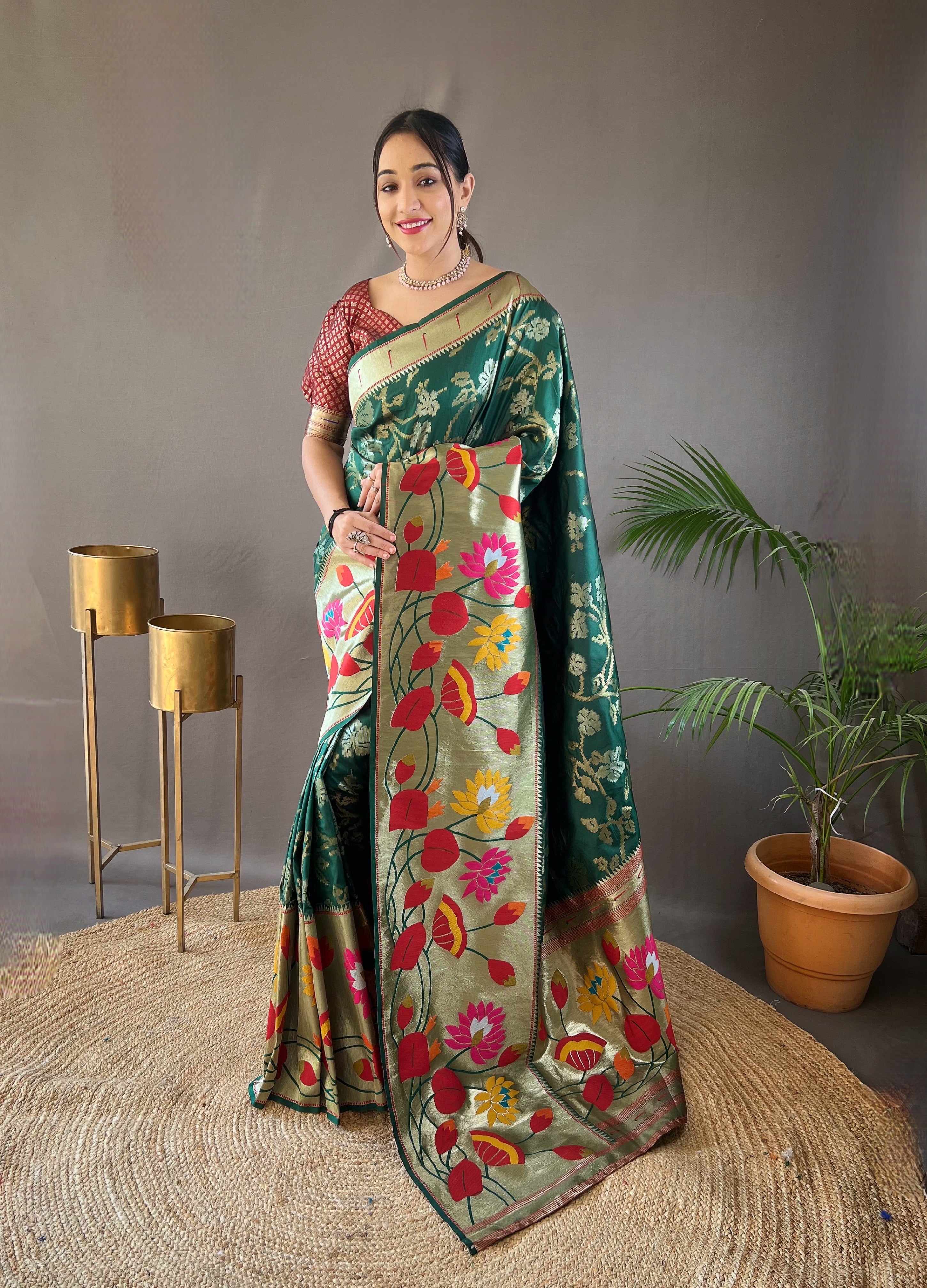 GREEN Silk SAREE