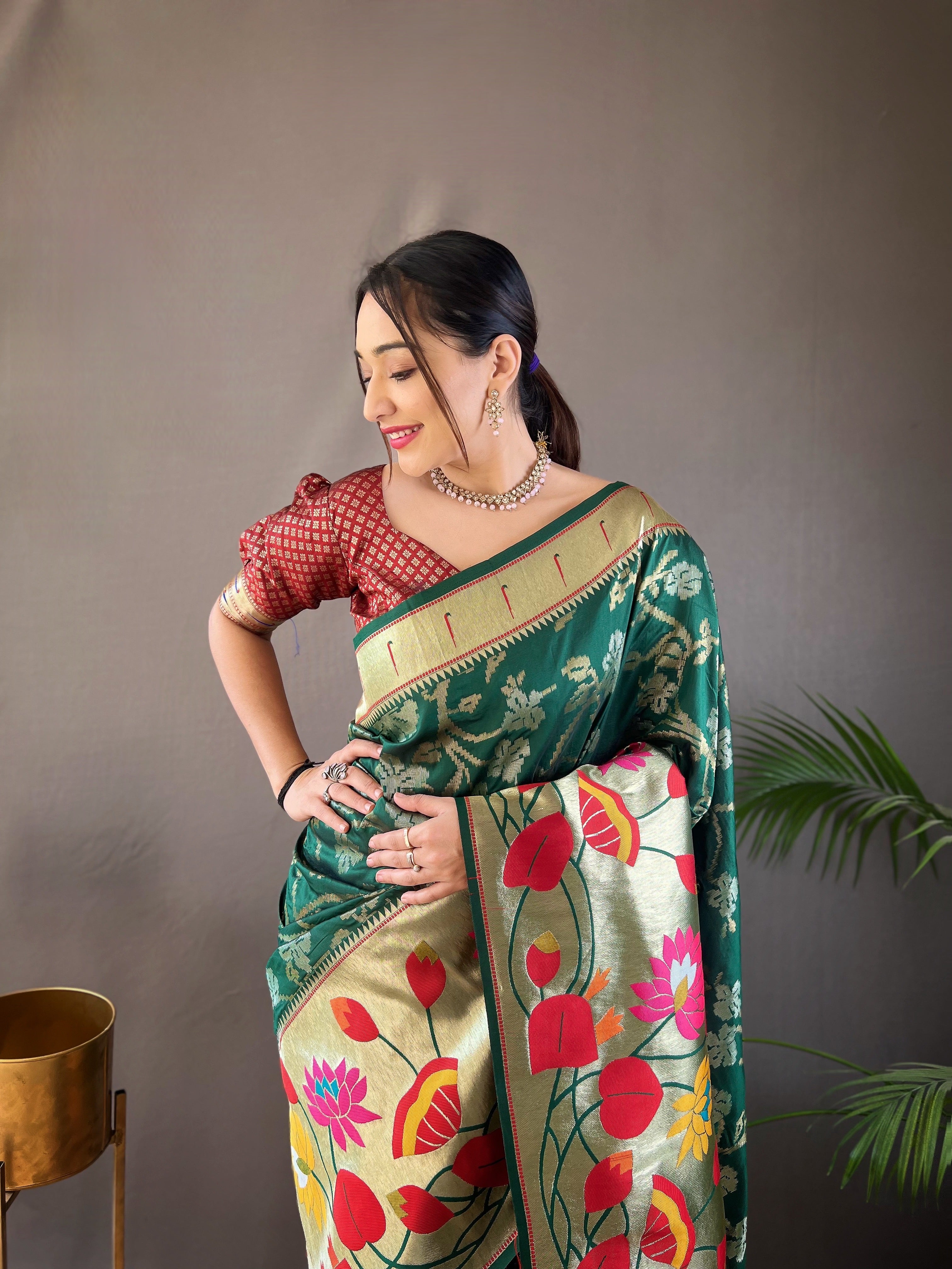 GREEN Silk SAREE