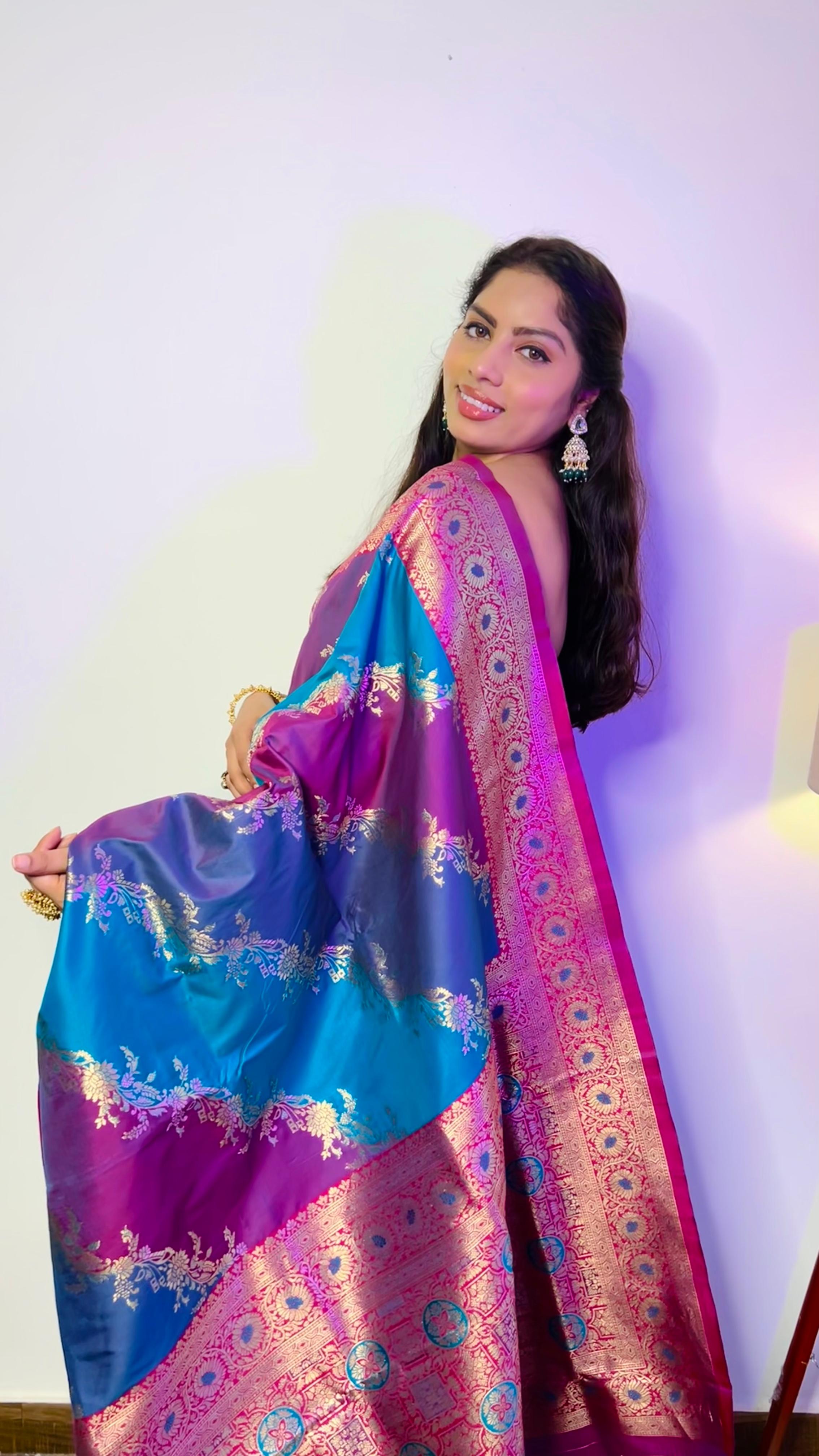 Priya Chauhan in Multi Color Festive Wear Silk Saree