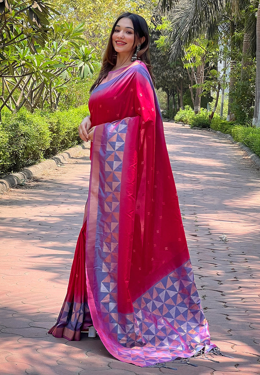 Red Soft Silk Saree