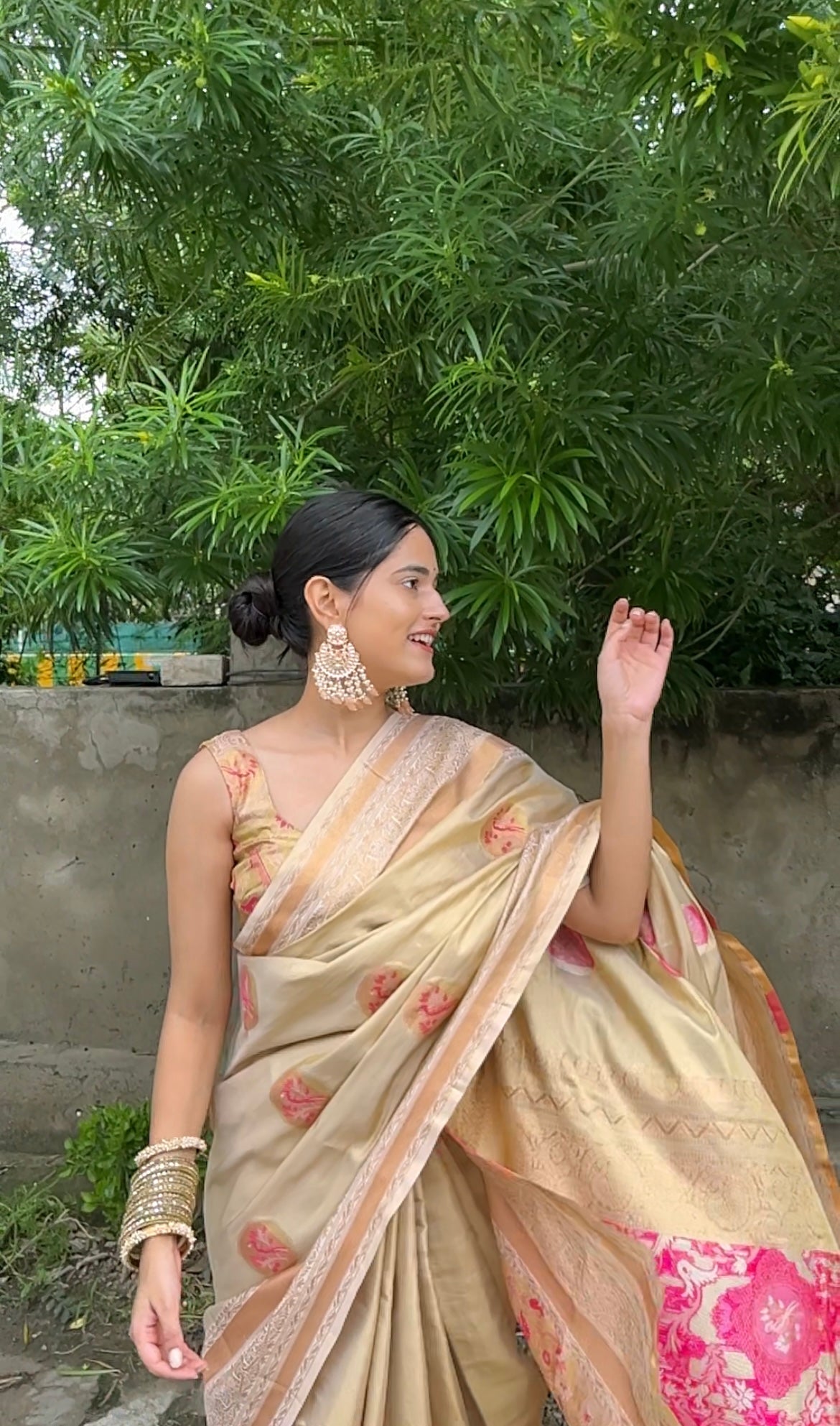 Ira Sharma In Off White Kanjivaram Saree