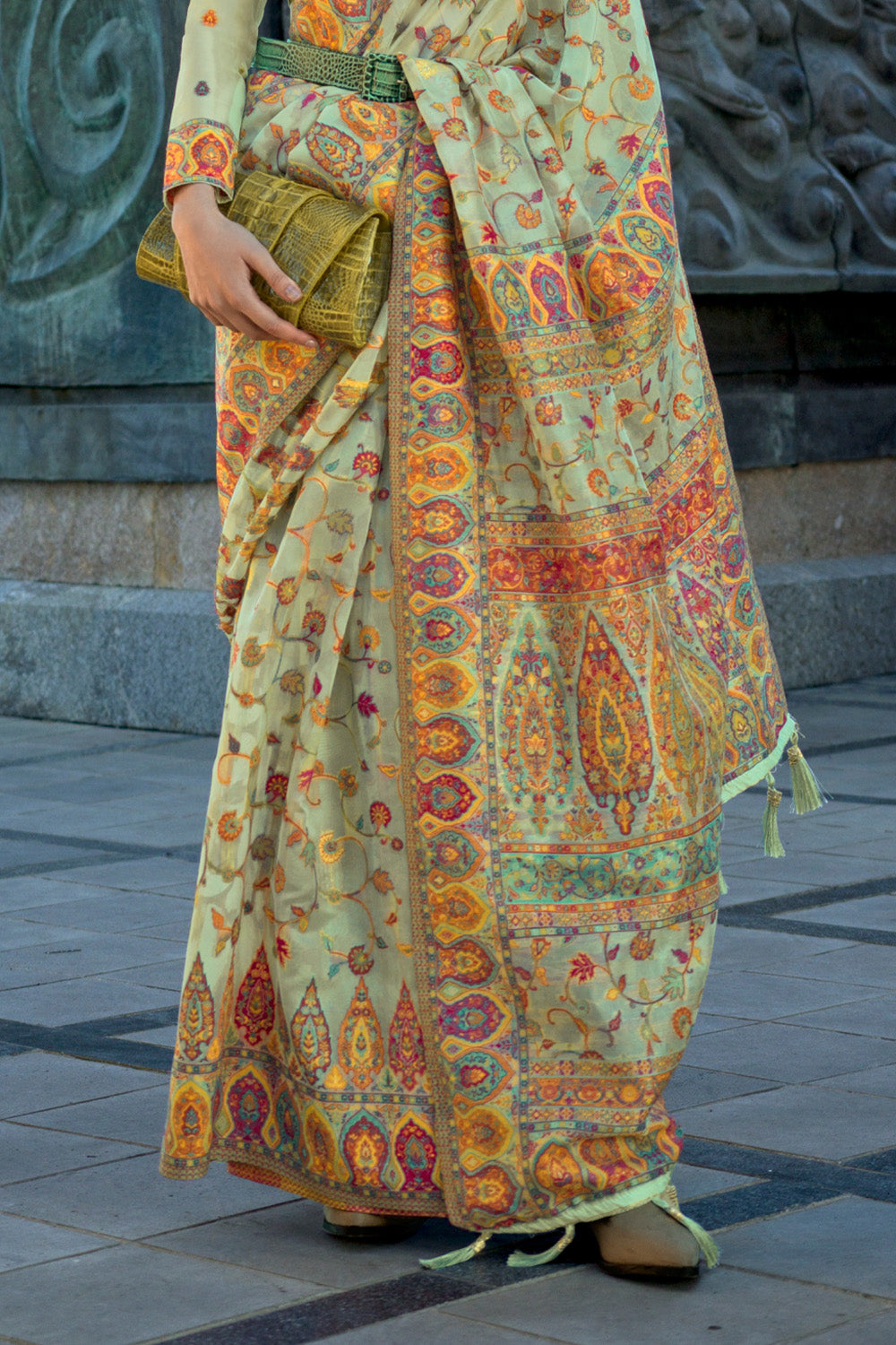 Buy Orange And Red Patola Saree Nitaraa