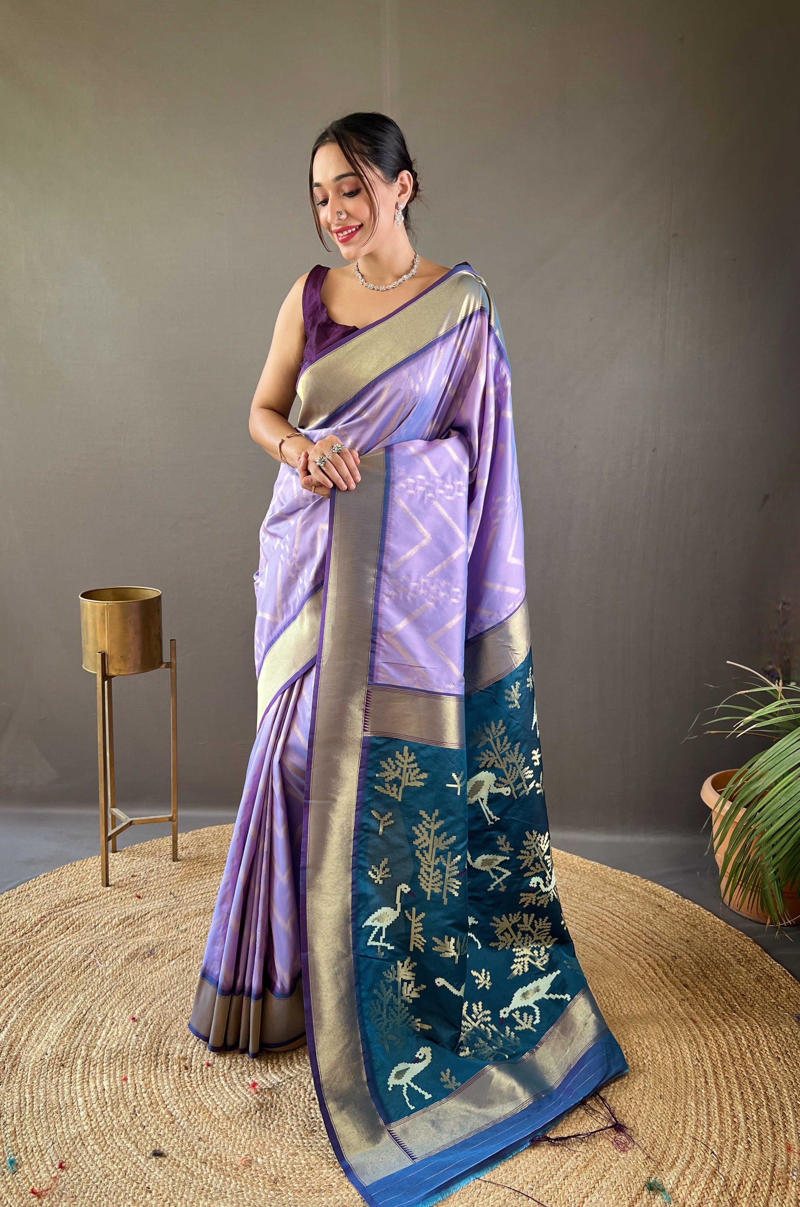 LAVENDER Soft Silk SAREE