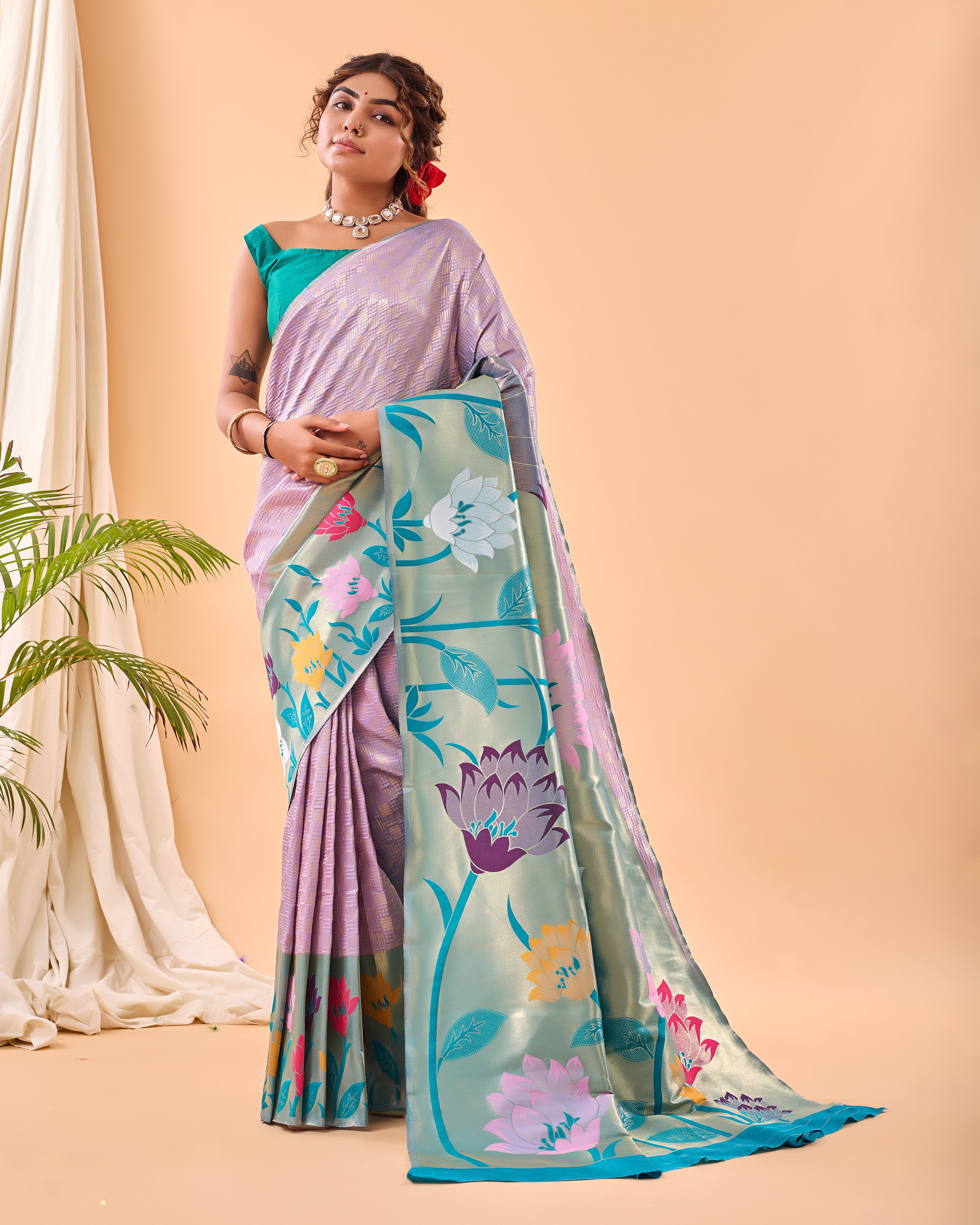 LAVENDER Silk SAREE