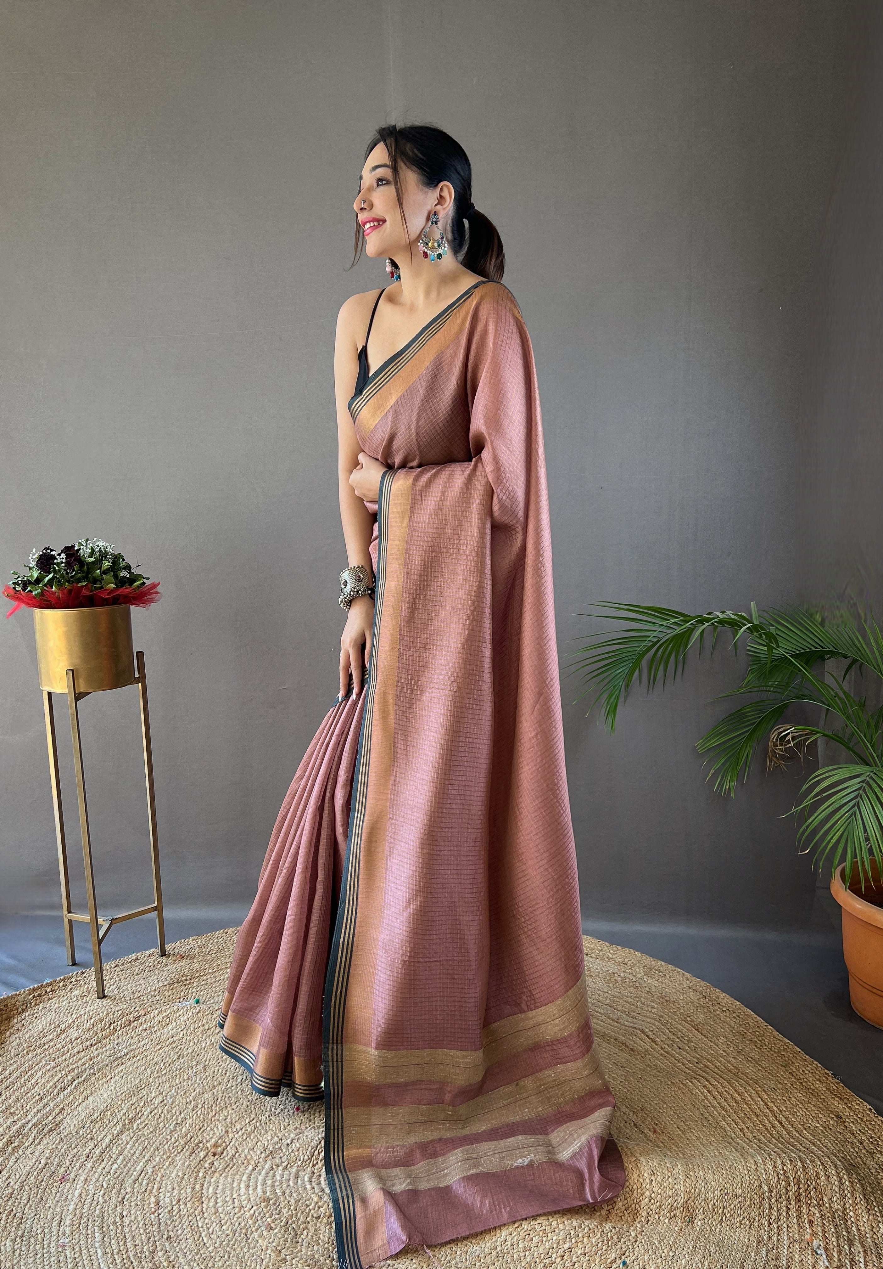 LAVENDER Soft Silk SAREE