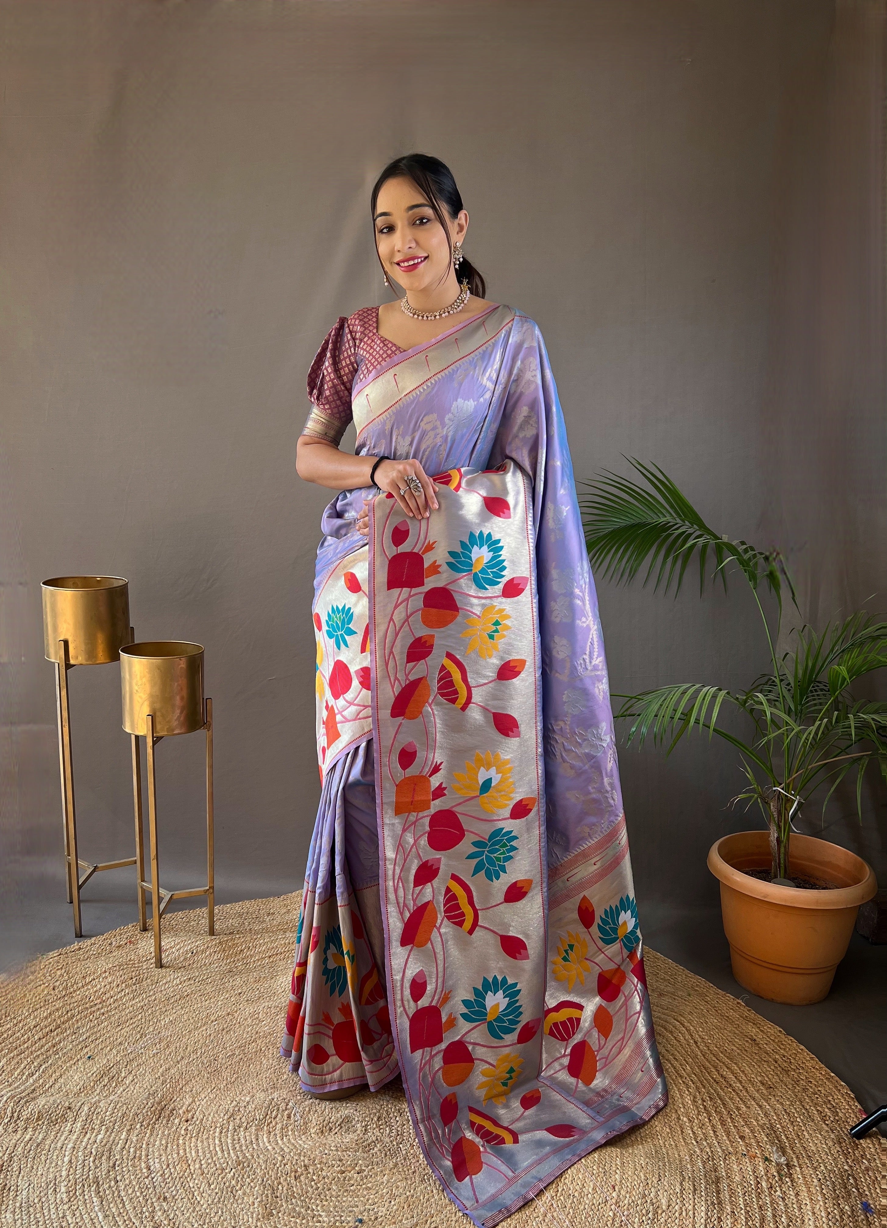 LAVENDER Silk SAREE