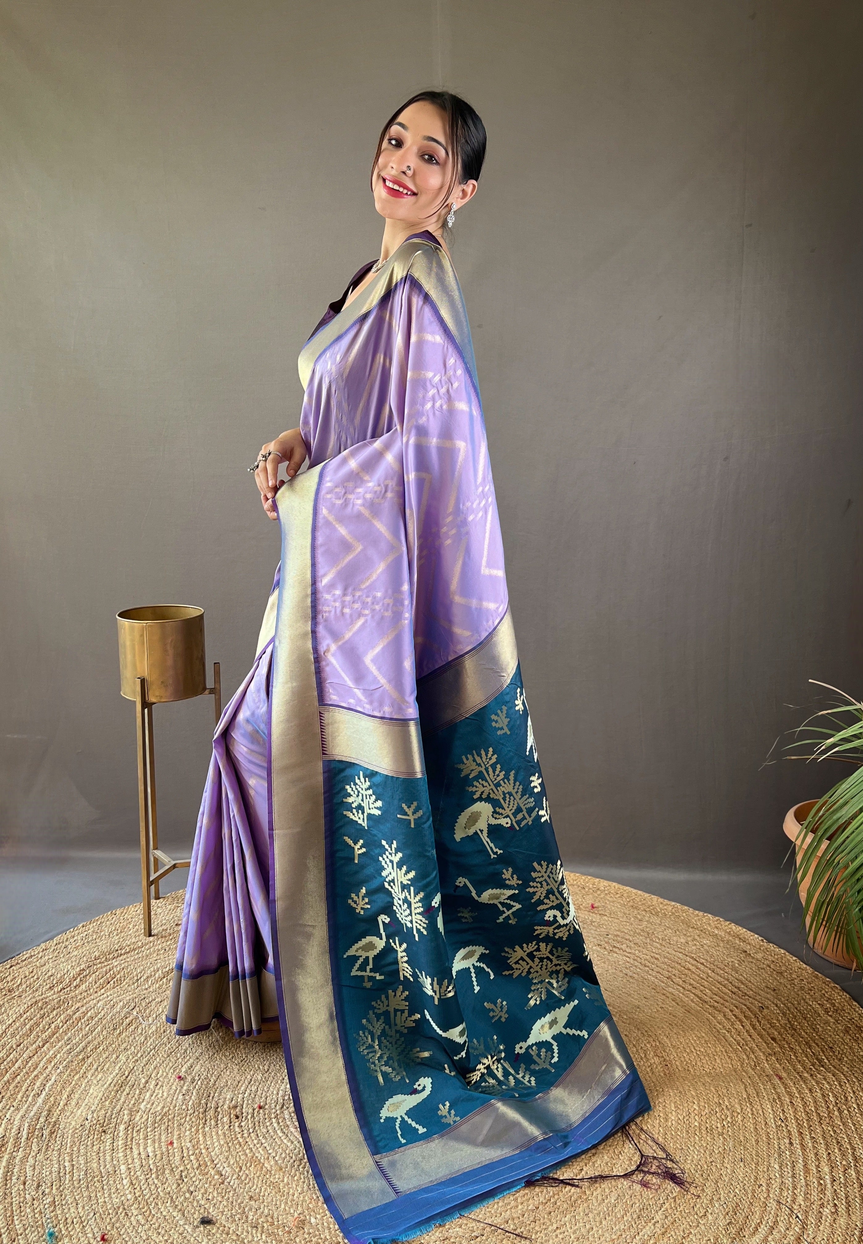 LAVENDER Soft Silk SAREE