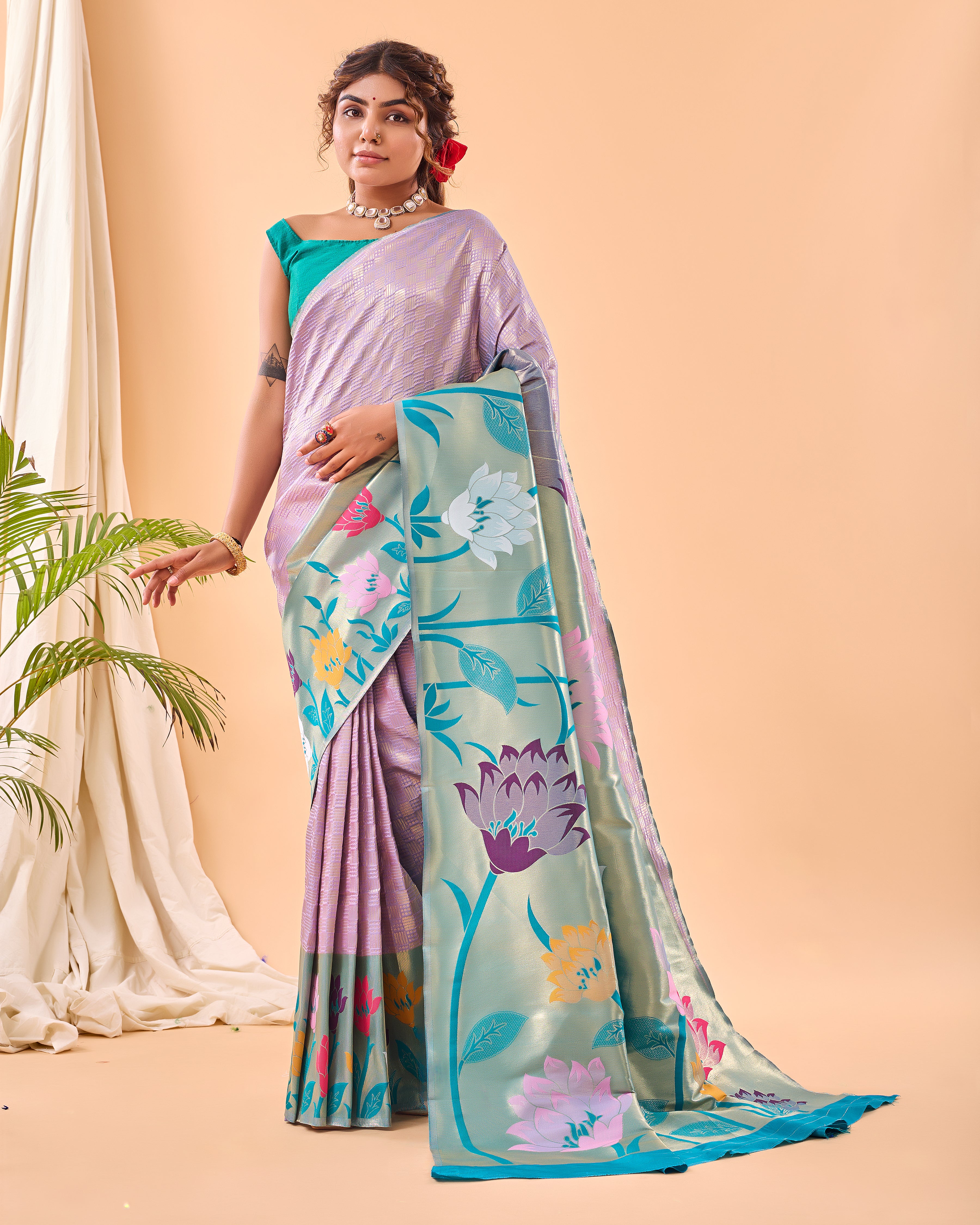 LAVENDER Silk SAREE