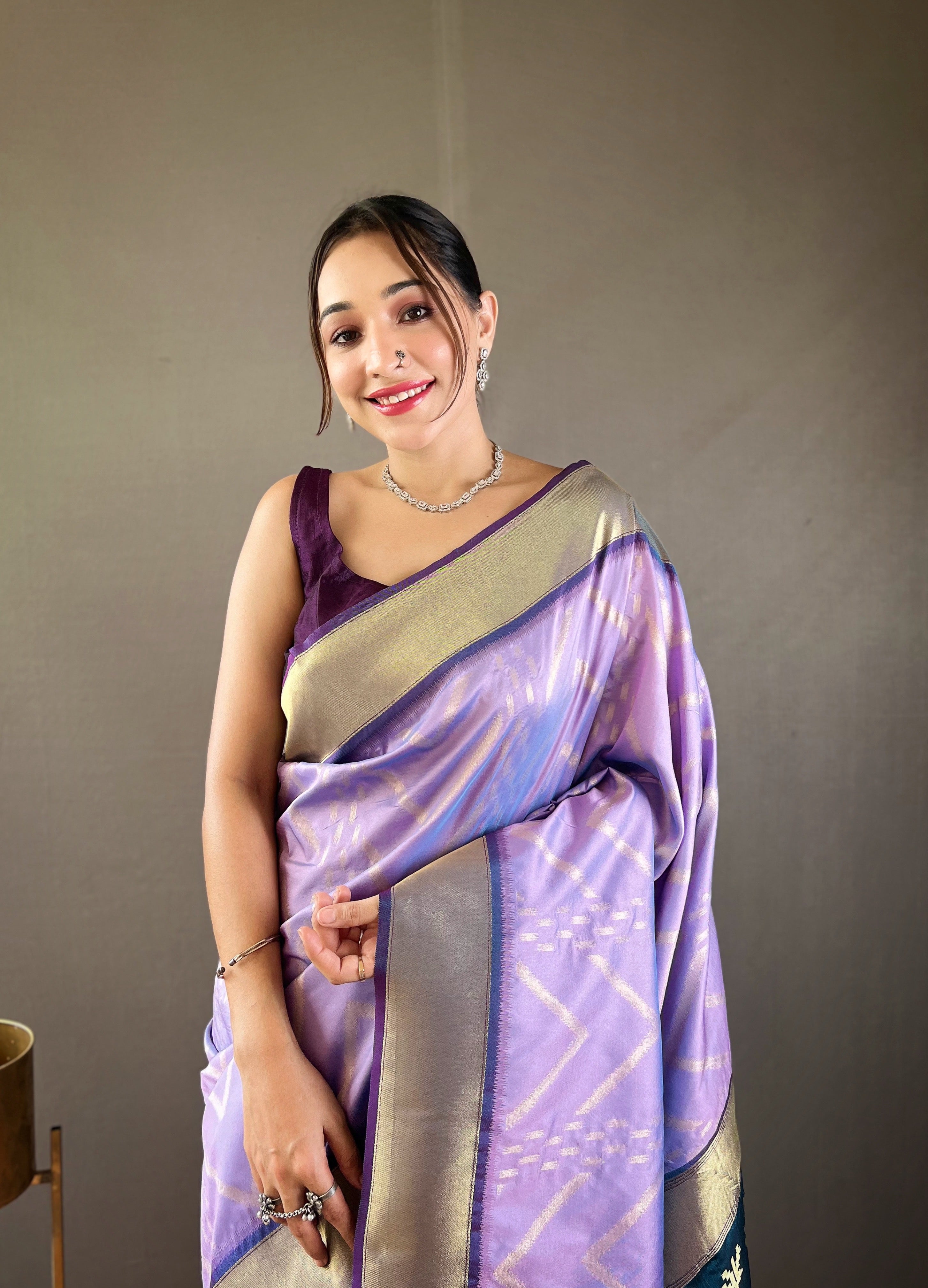 LAVENDER Soft Silk SAREE