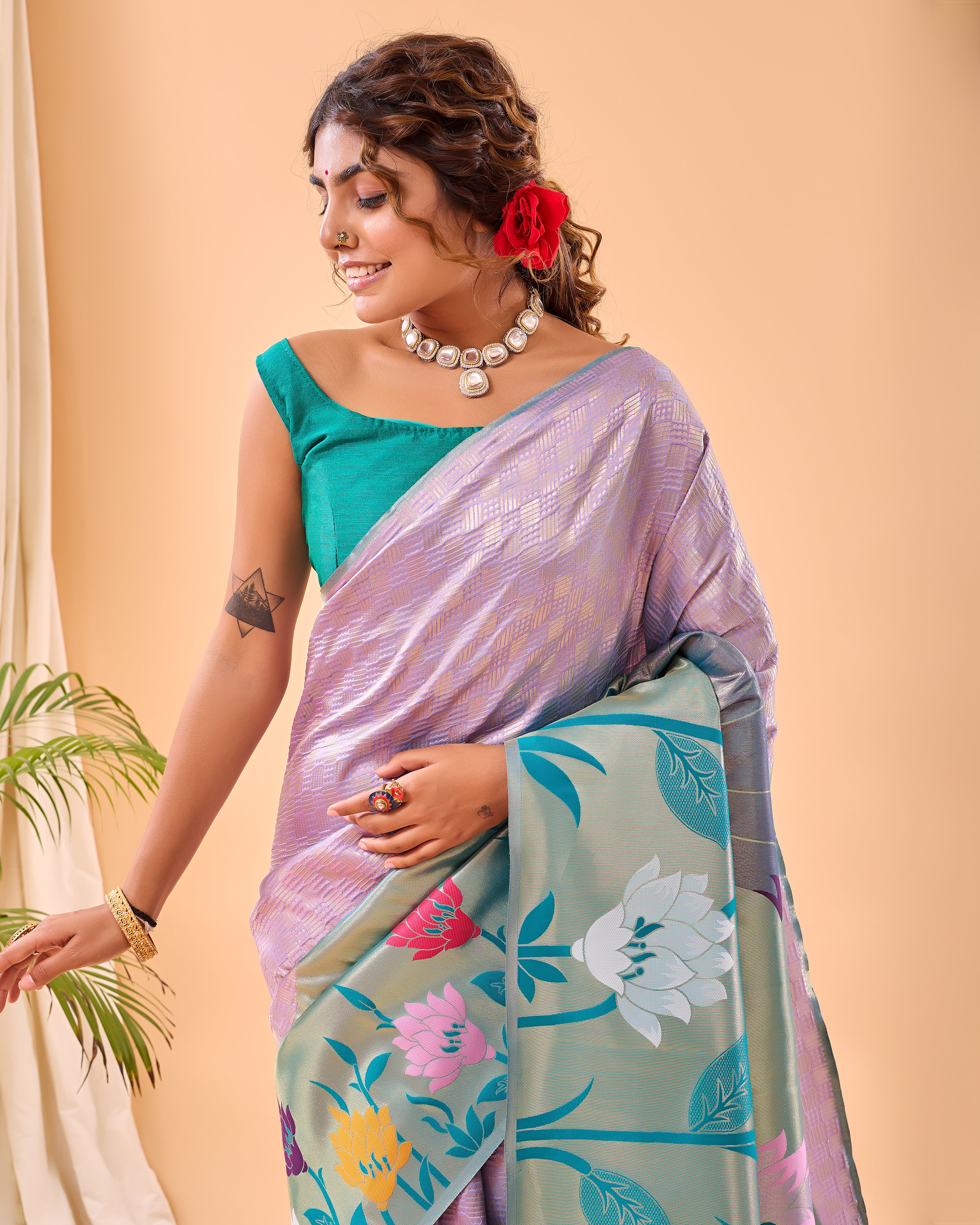 LAVENDER Silk SAREE