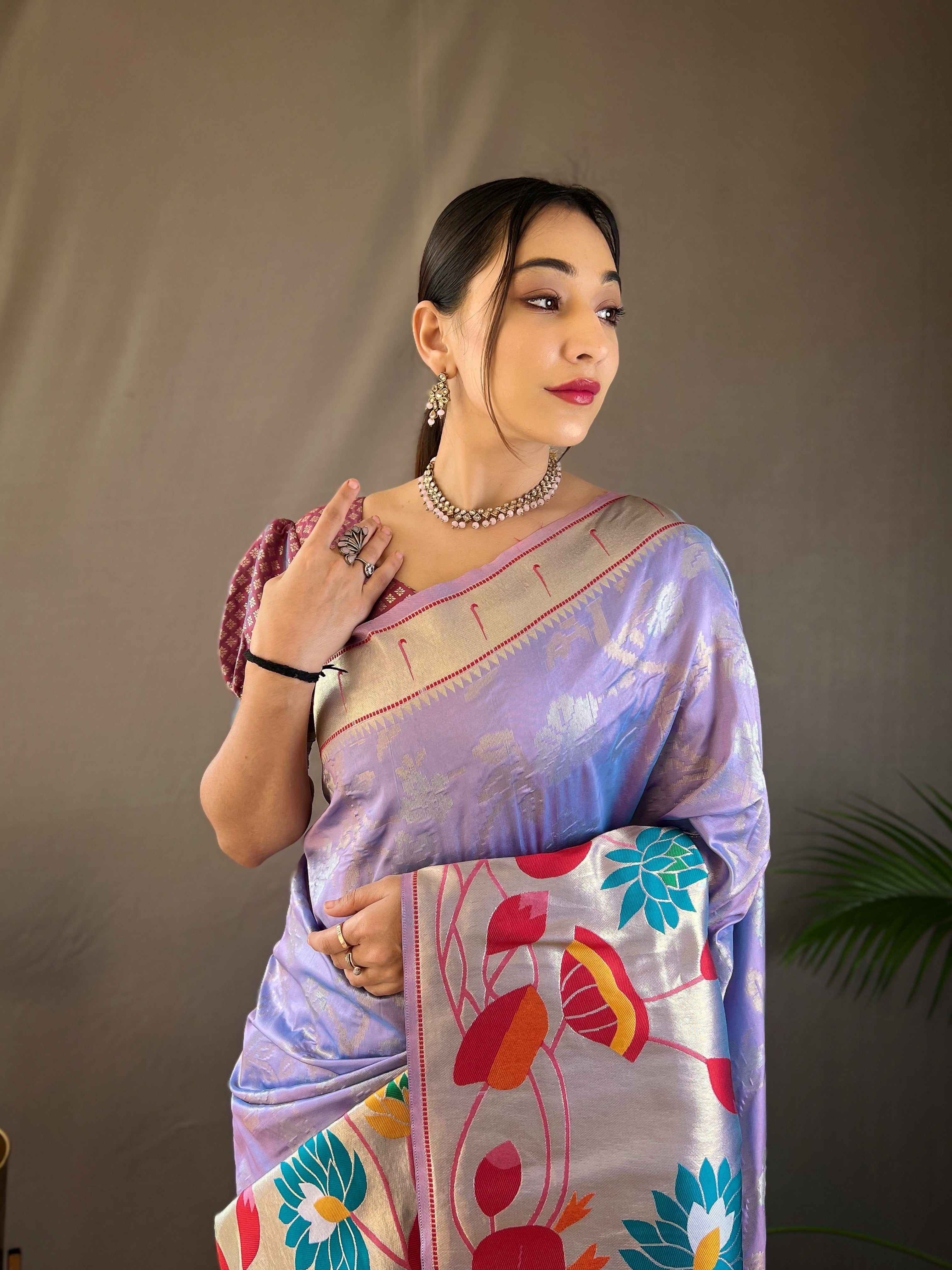 LAVENDER Silk SAREE