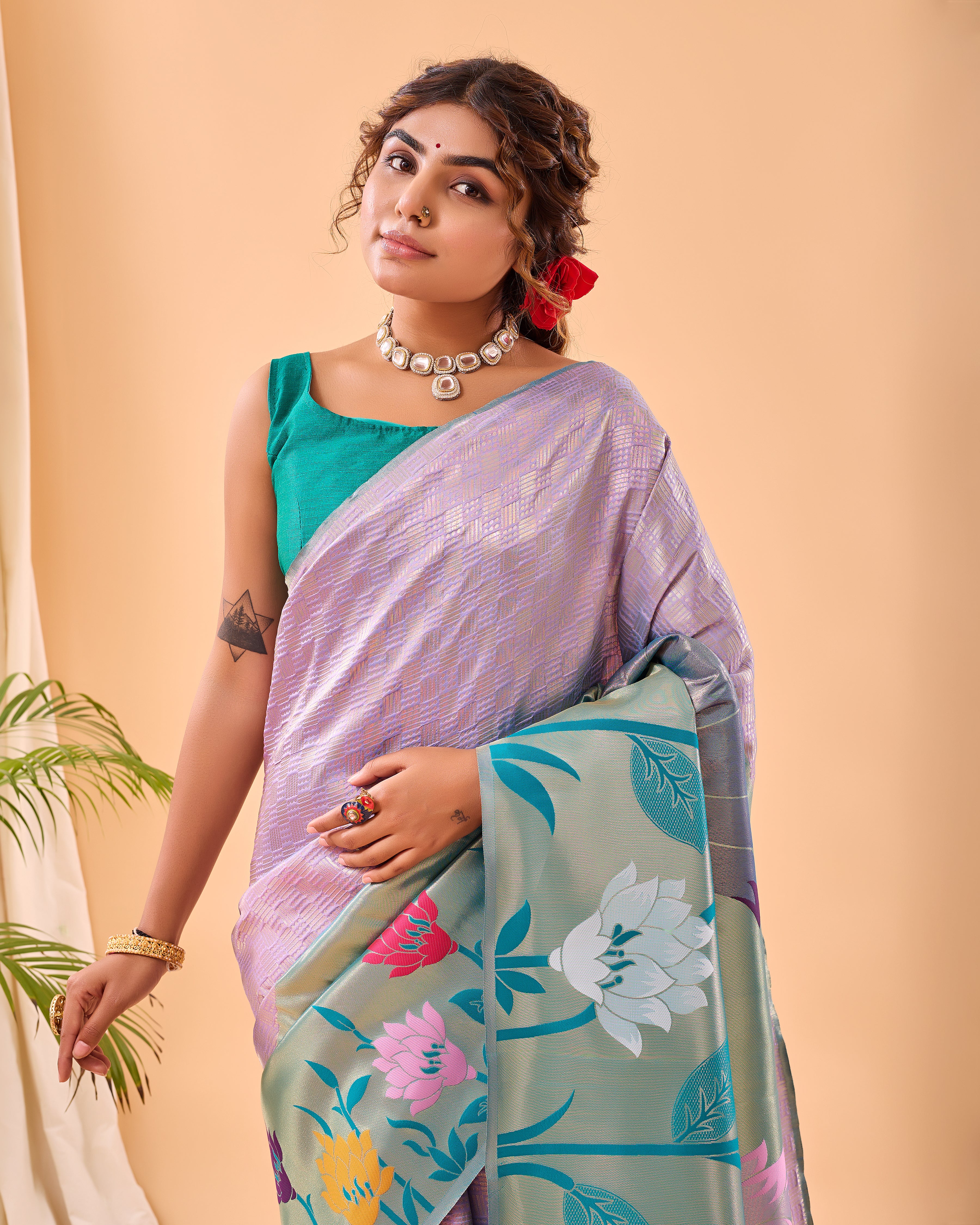 LAVENDER Silk SAREE