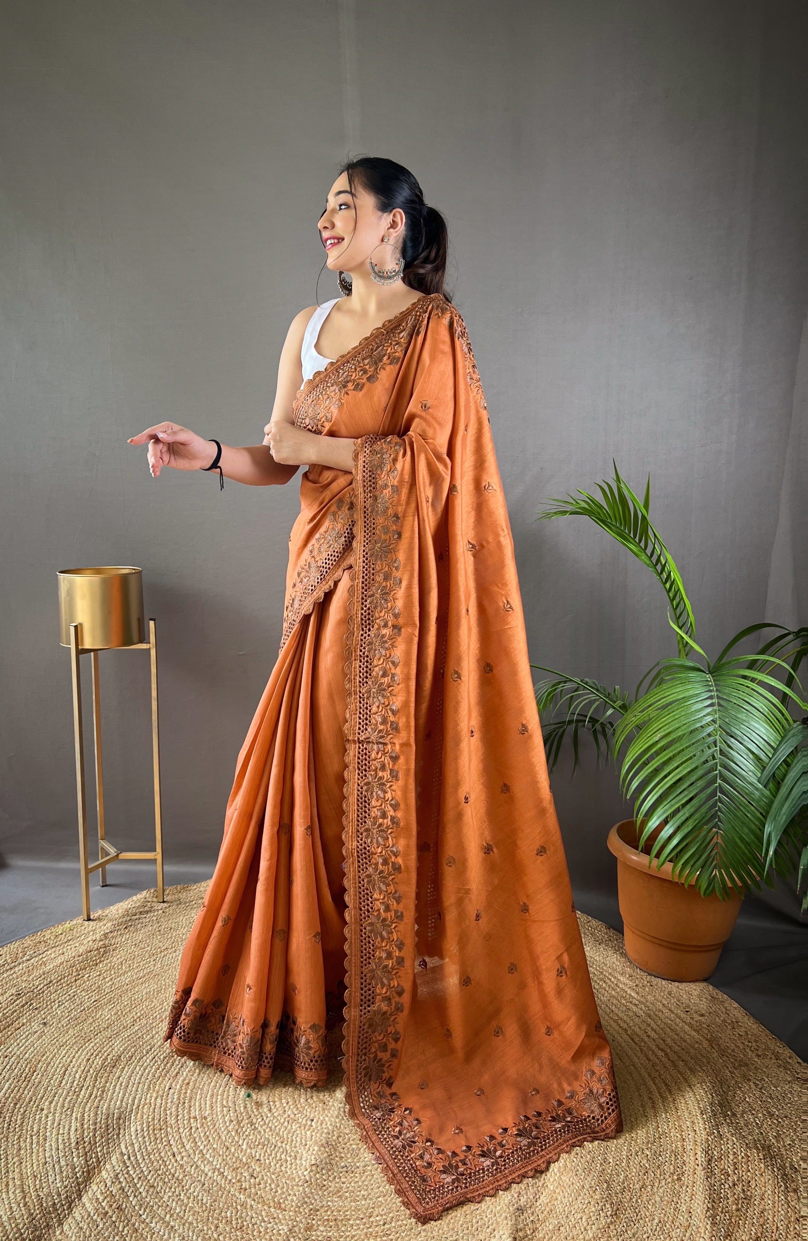 ORANGE Soft Silk SAREE