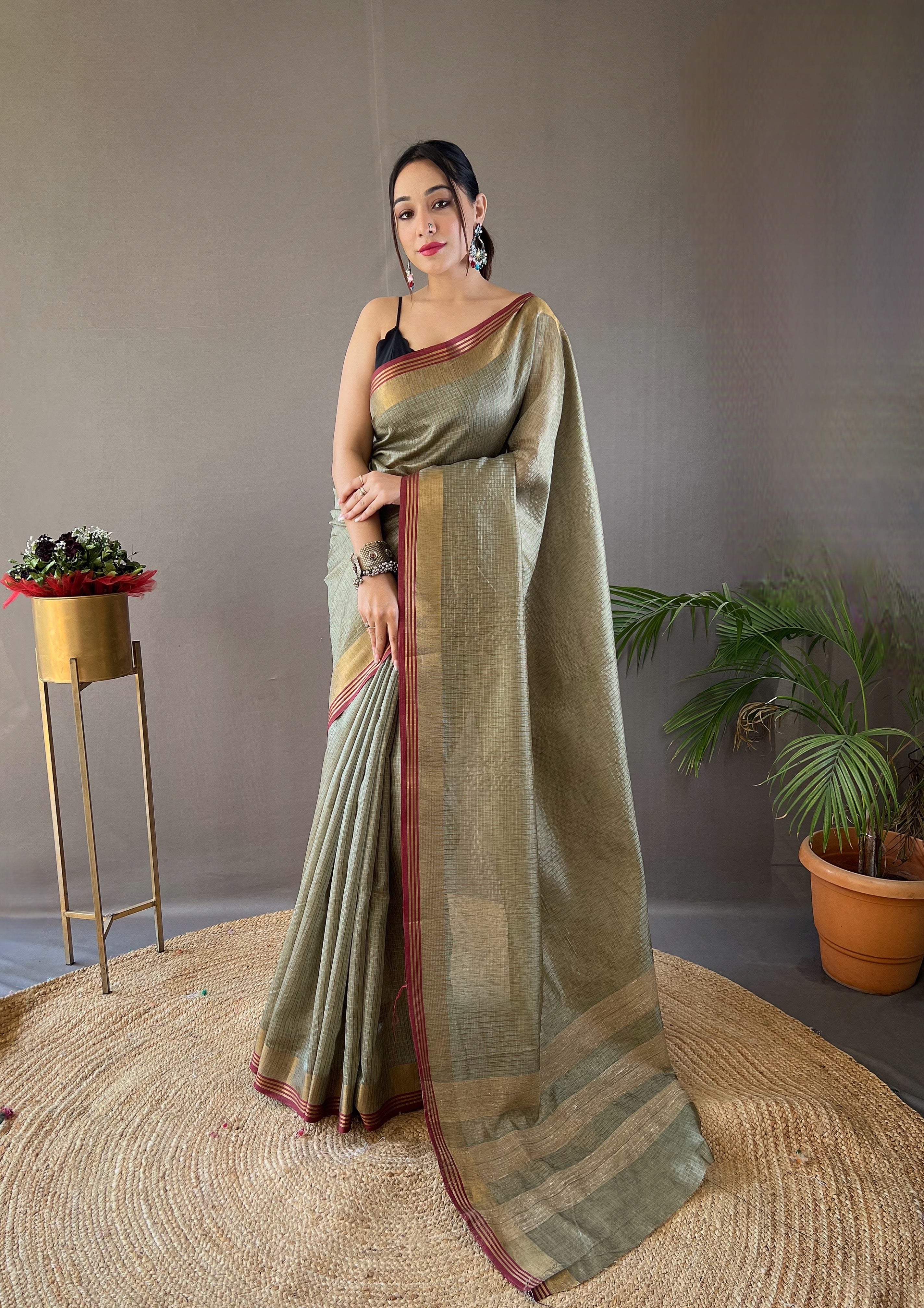 PISTA Soft Silk SAREE