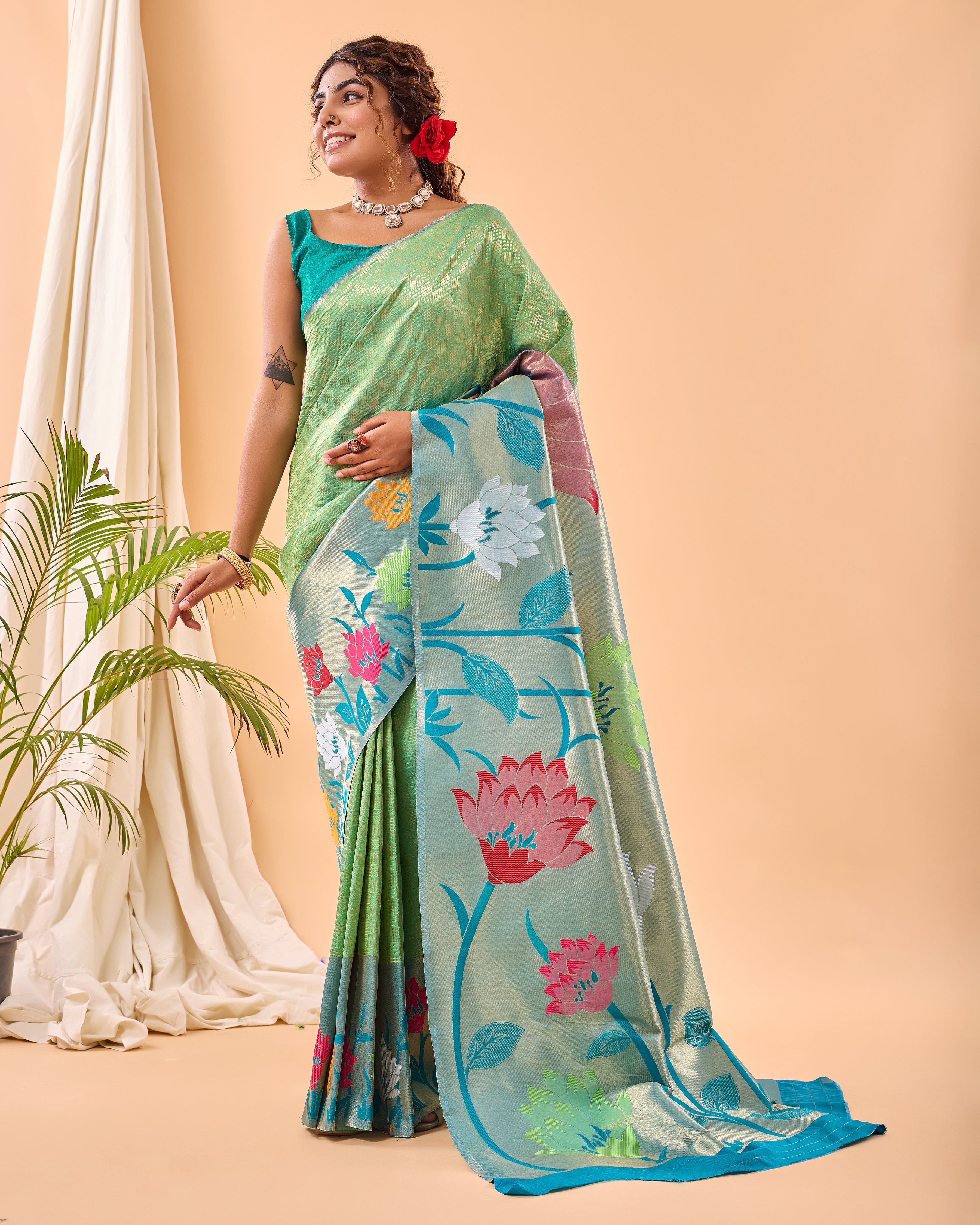 PISTA Silk SAREE