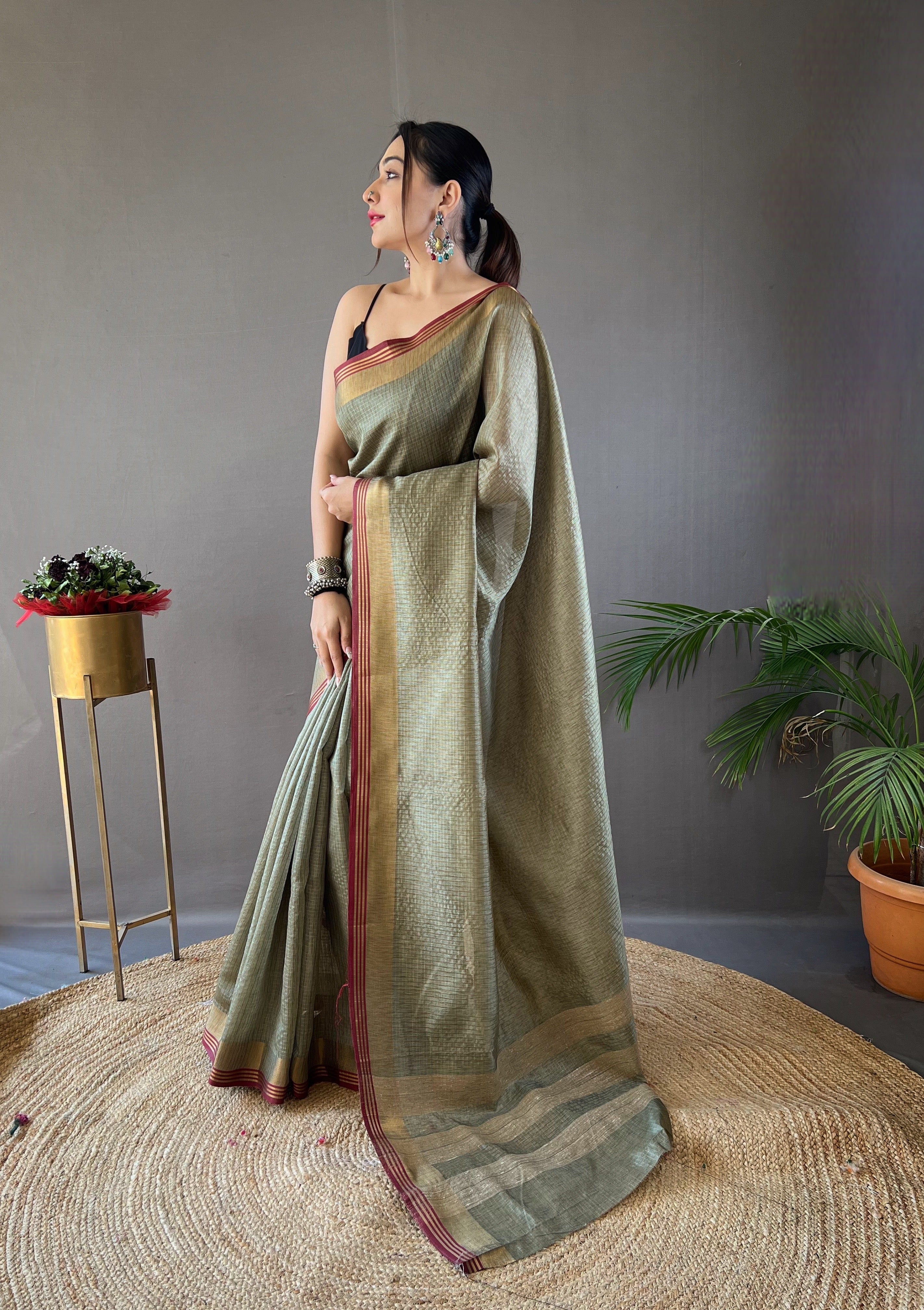 PISTA Soft Silk SAREE