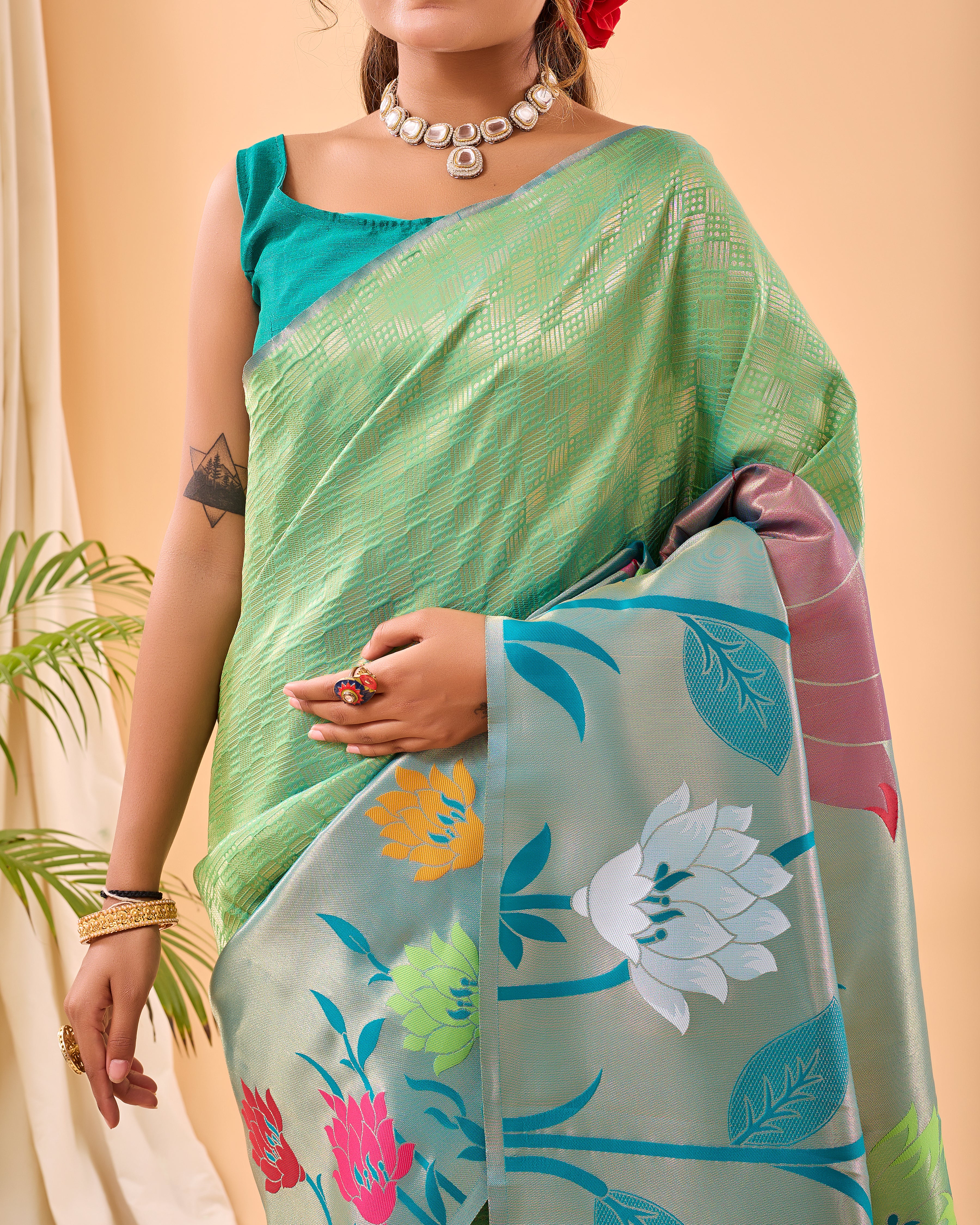 PISTA Silk SAREE