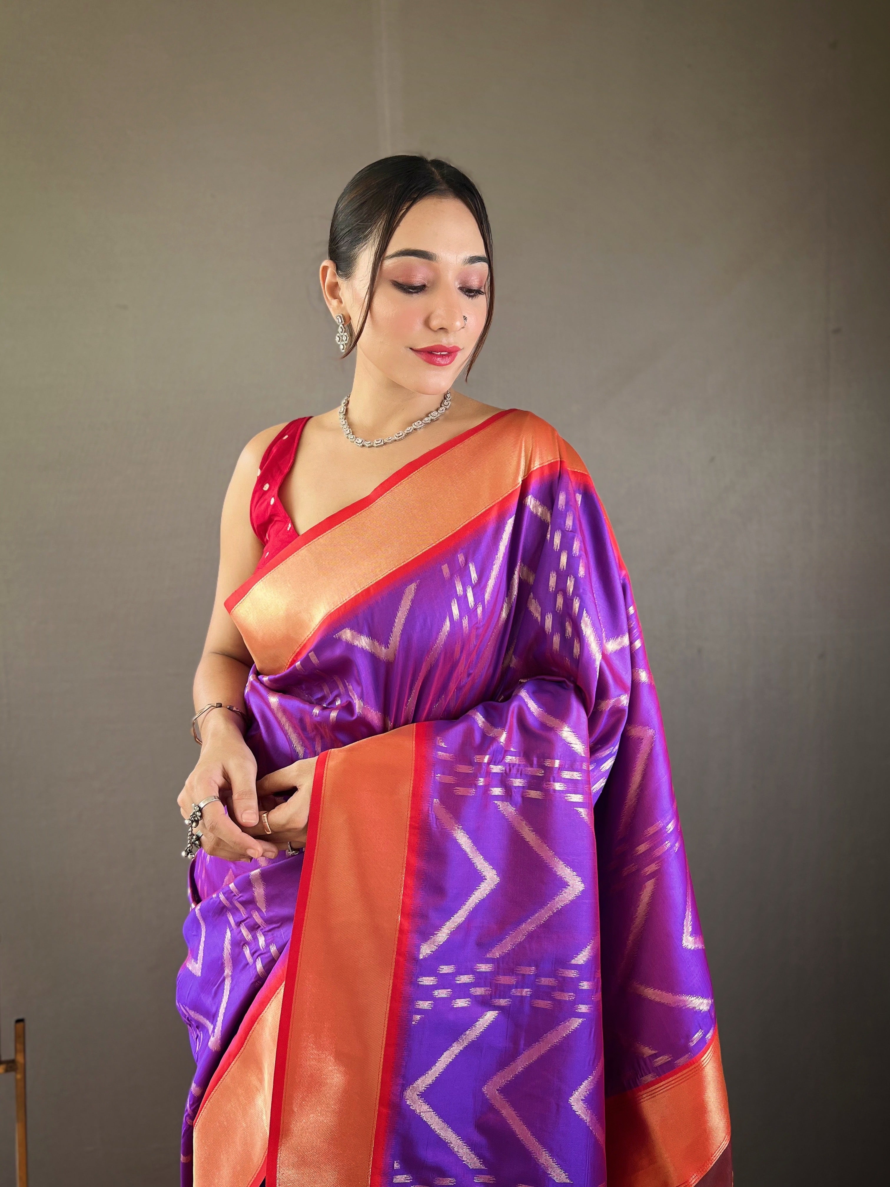 PURPLE Soft Silk SAREE