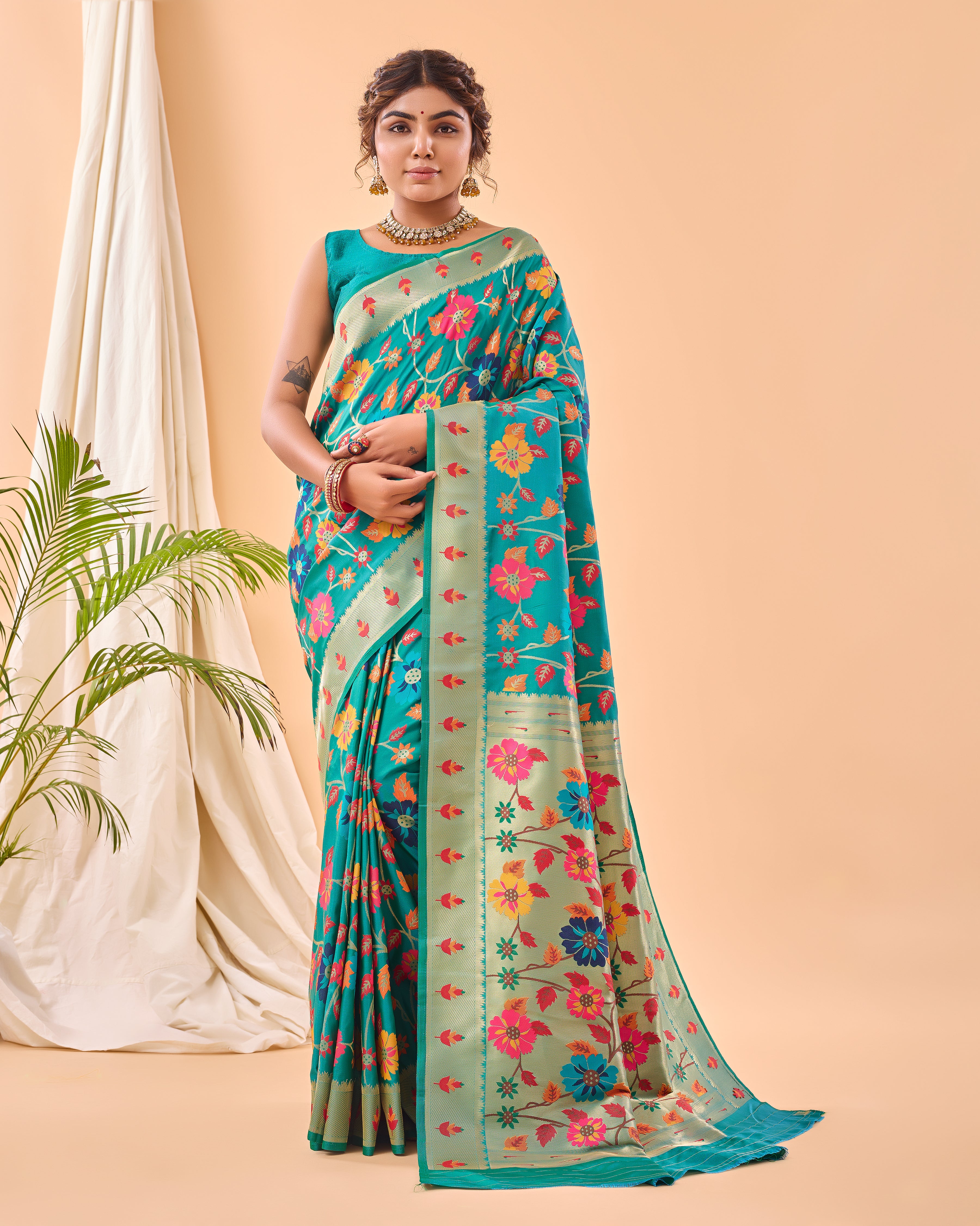 RAMA Pure paithani silk  SAREE