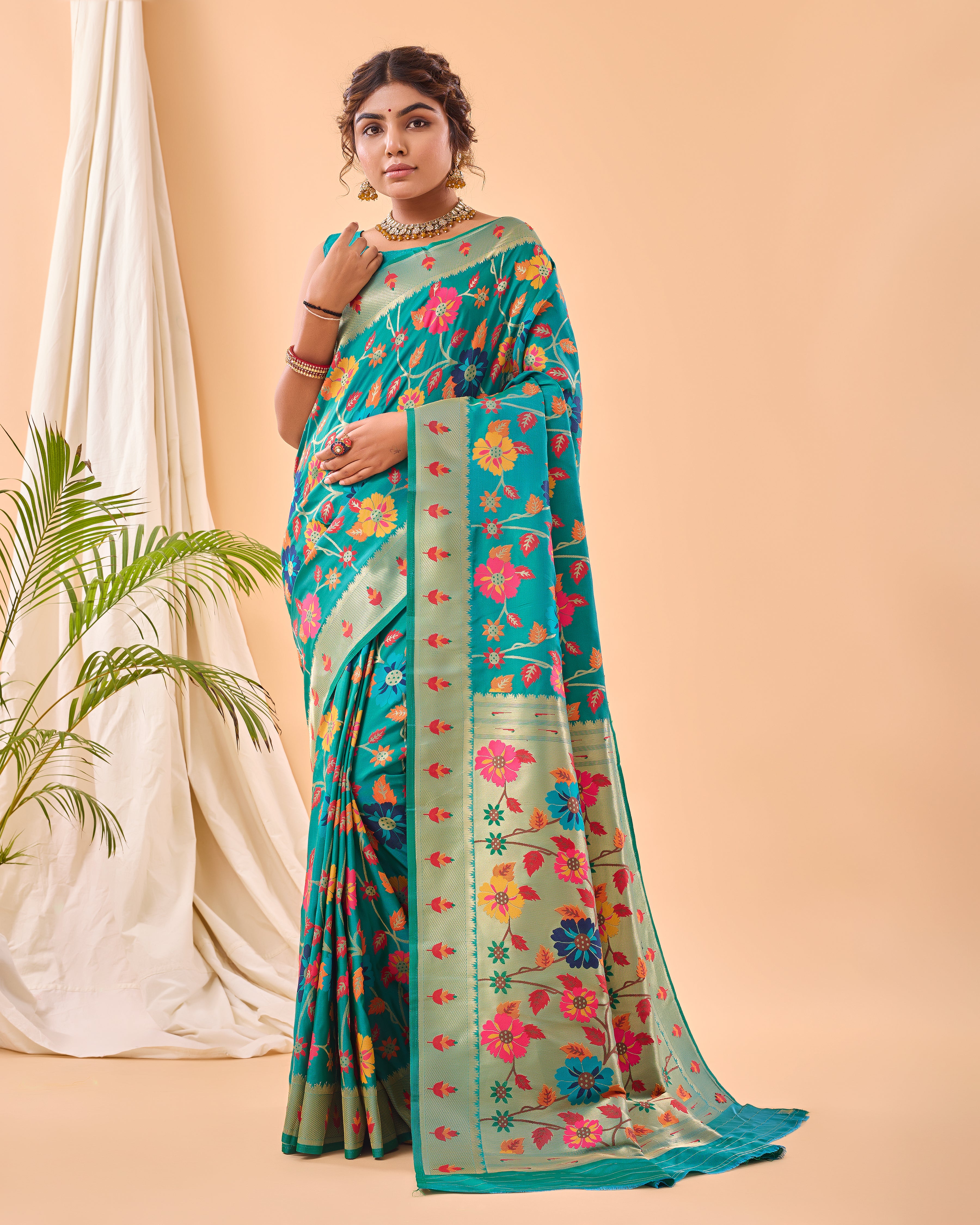 RAMA Pure paithani silk  SAREE