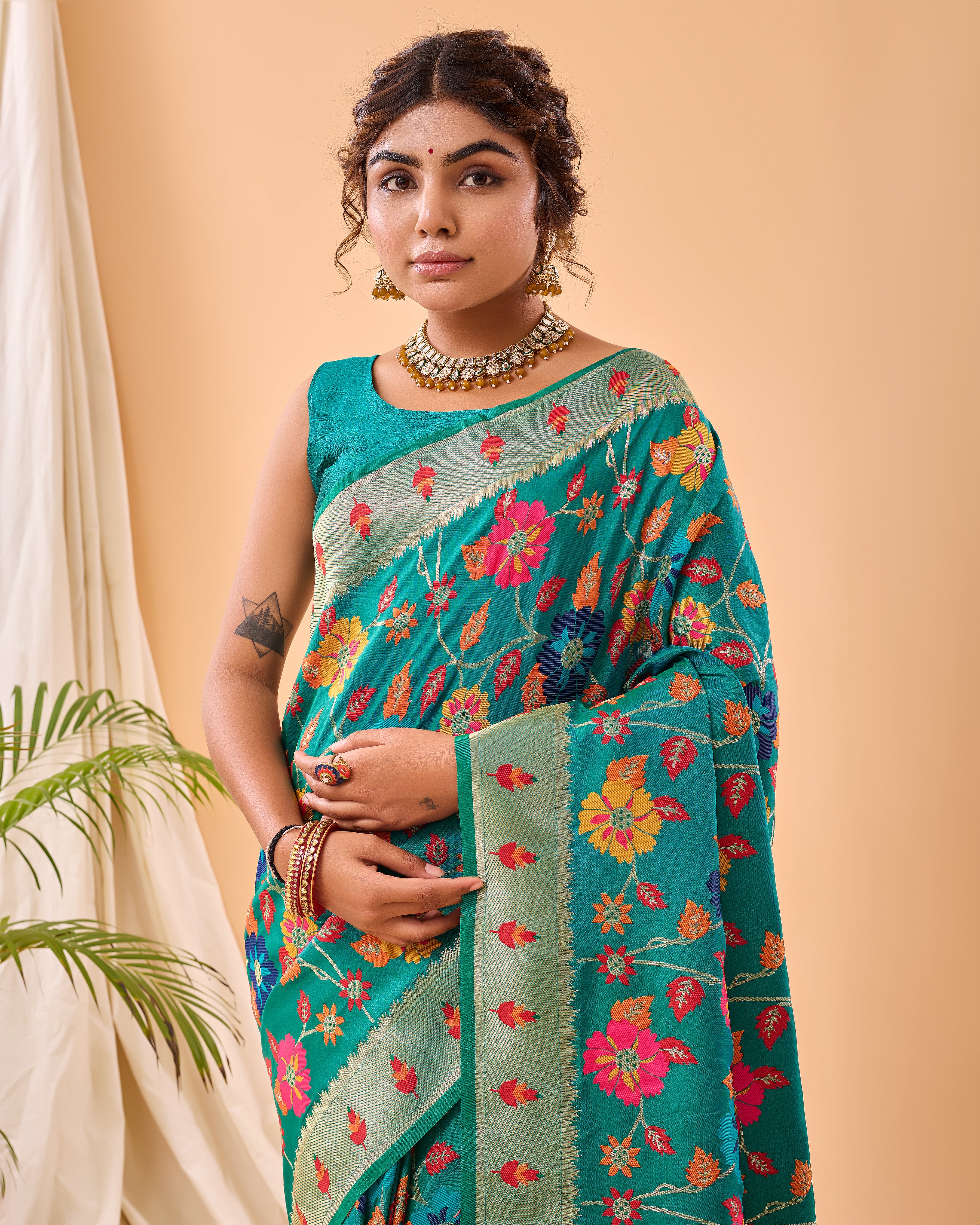 RAMA Pure paithani silk  SAREE