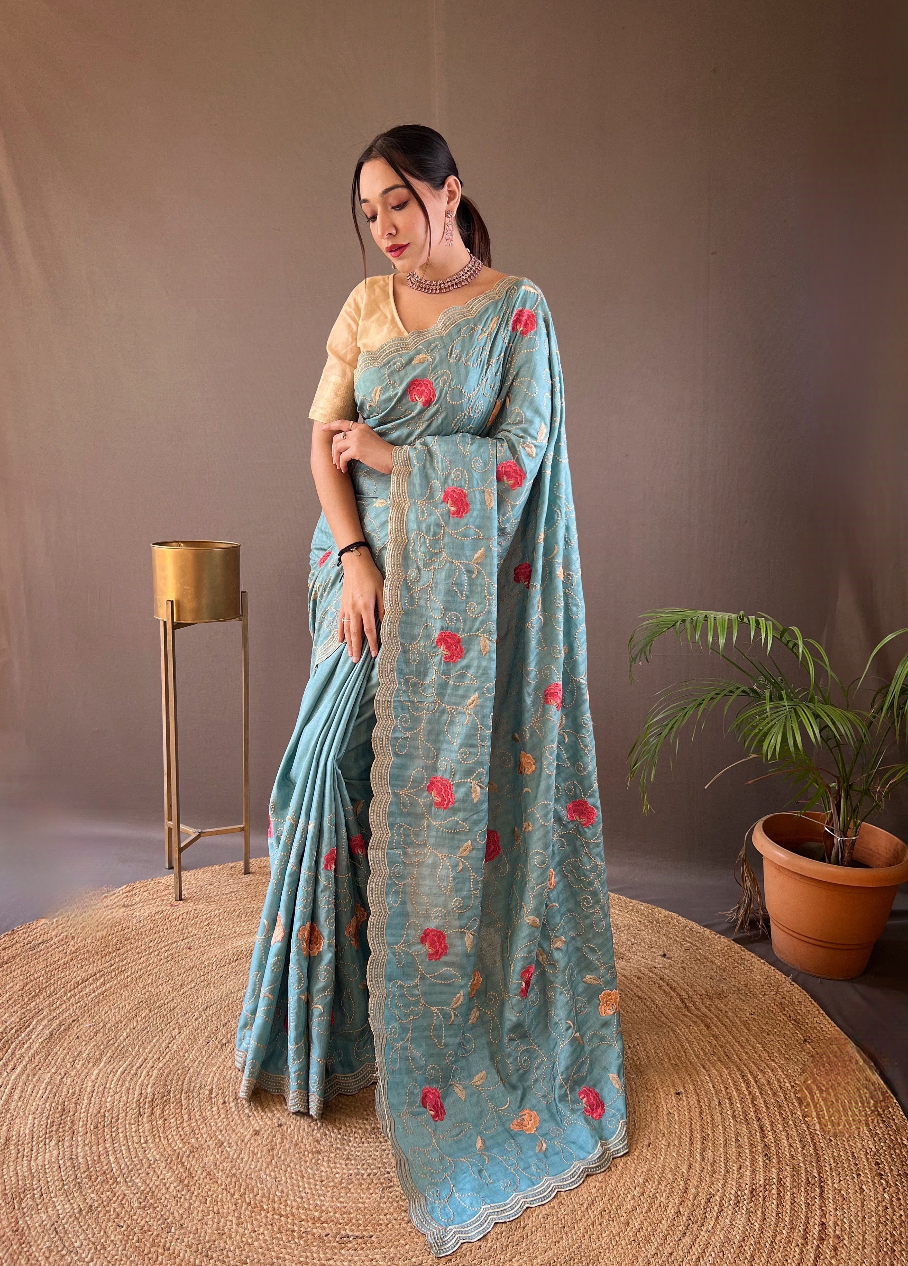 SKY Pure tussar silk SAREE