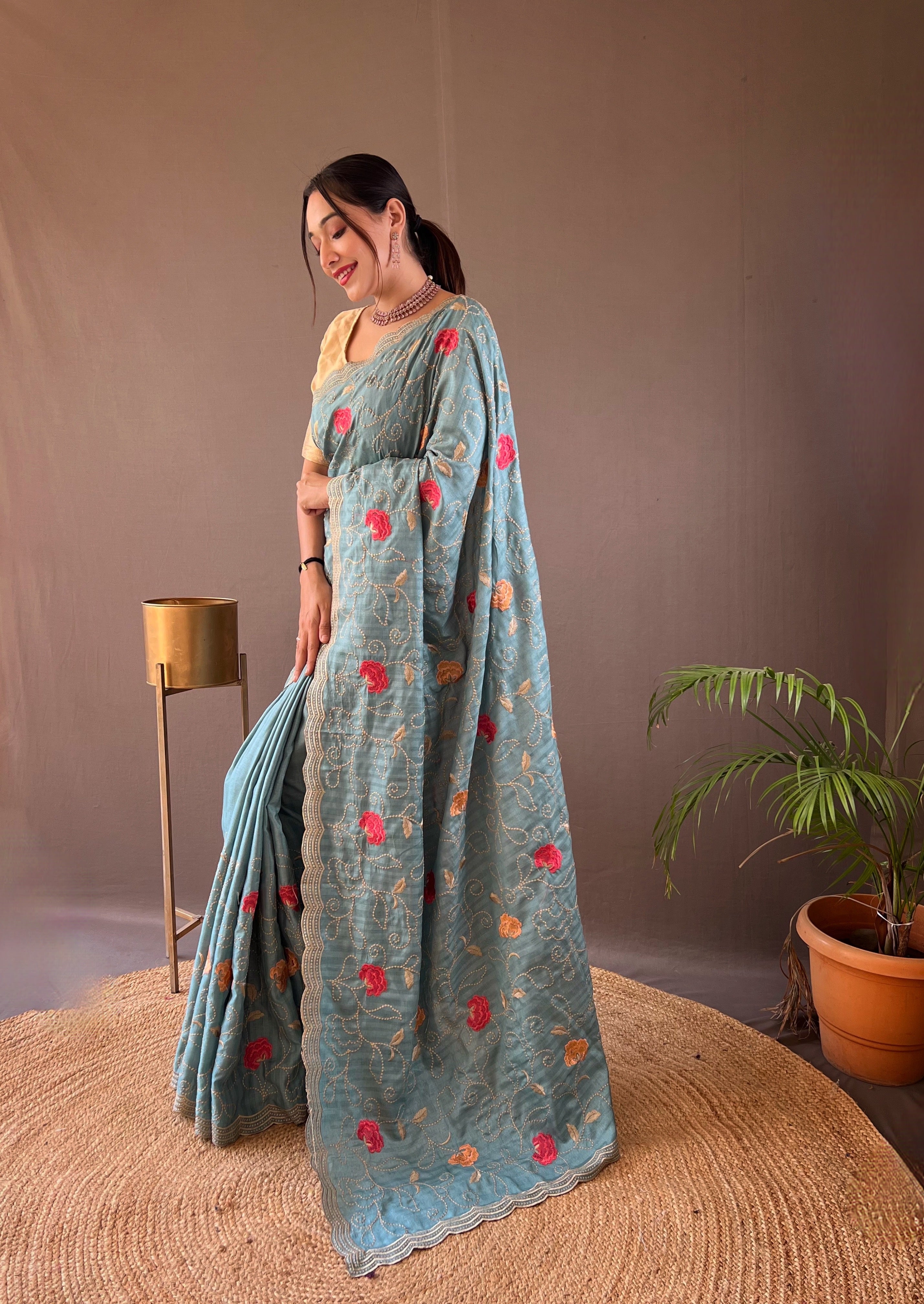 SKY Pure tussar silk SAREE