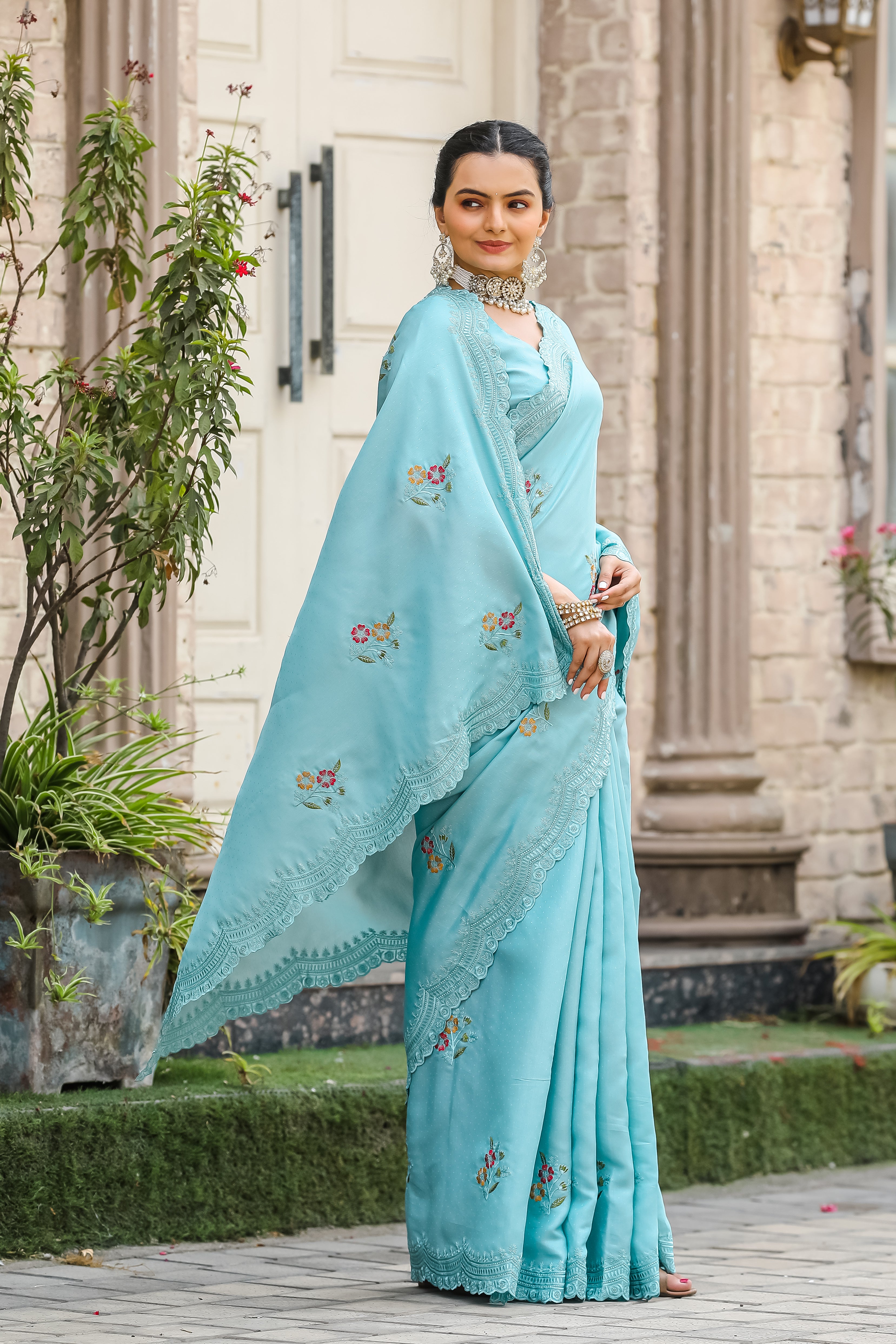 SKY Tussar Cotton  Saree