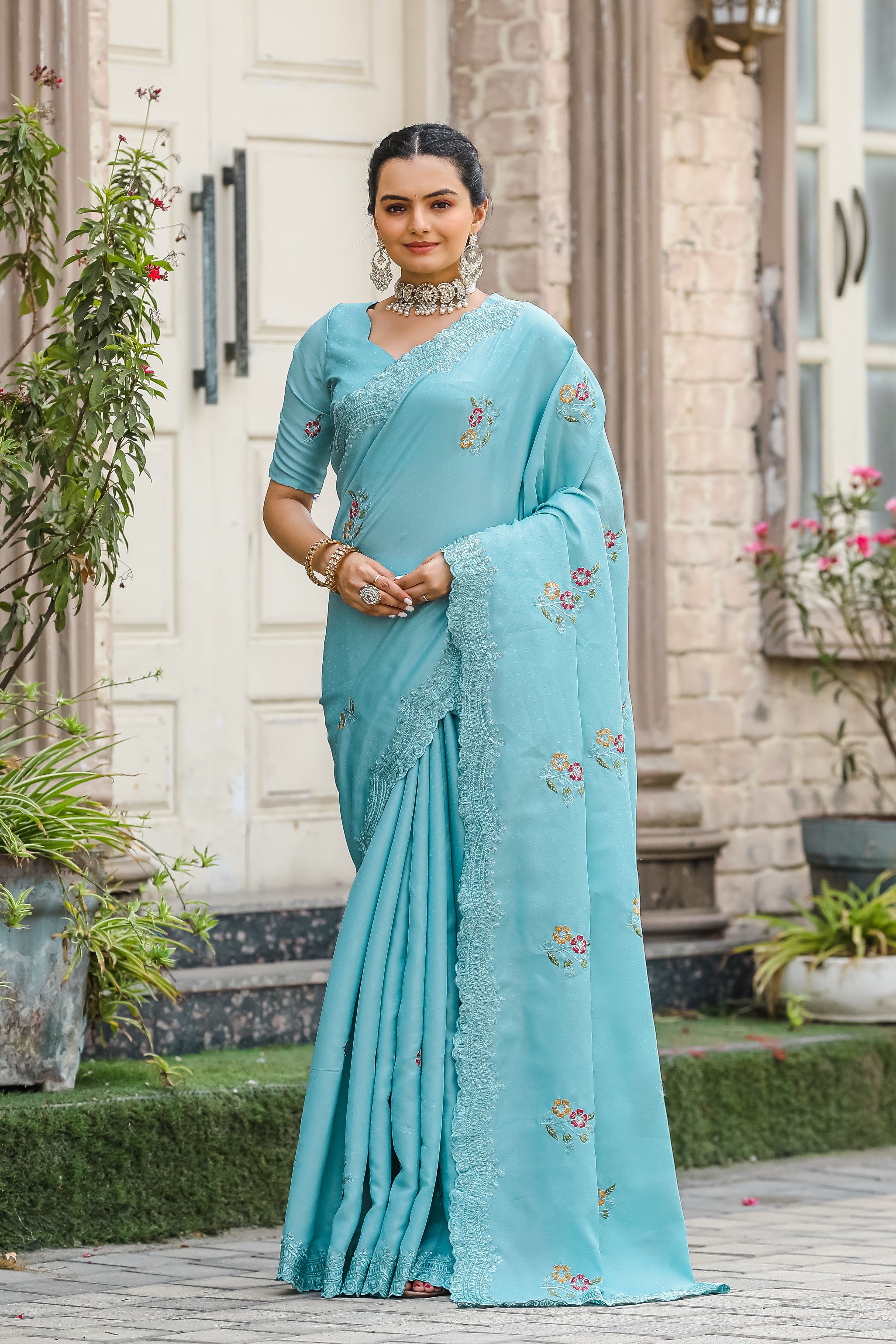 SKY Tussar Cotton  Saree